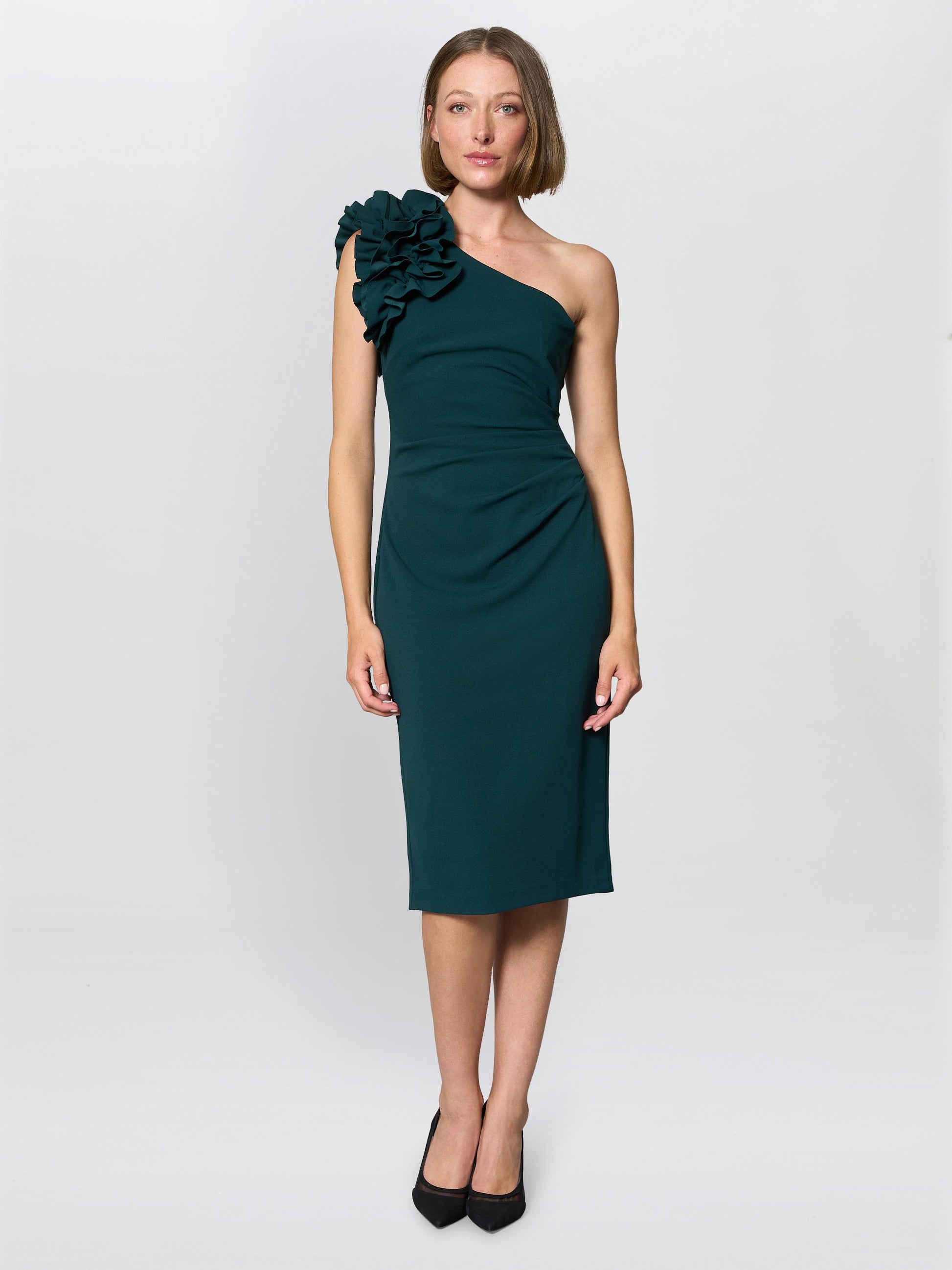  Kimberley One Shoulder Ruffle Dress