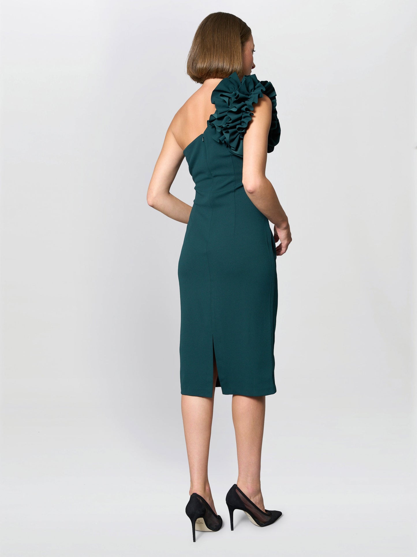 Kimberley One Shoulder Ruffle Dress