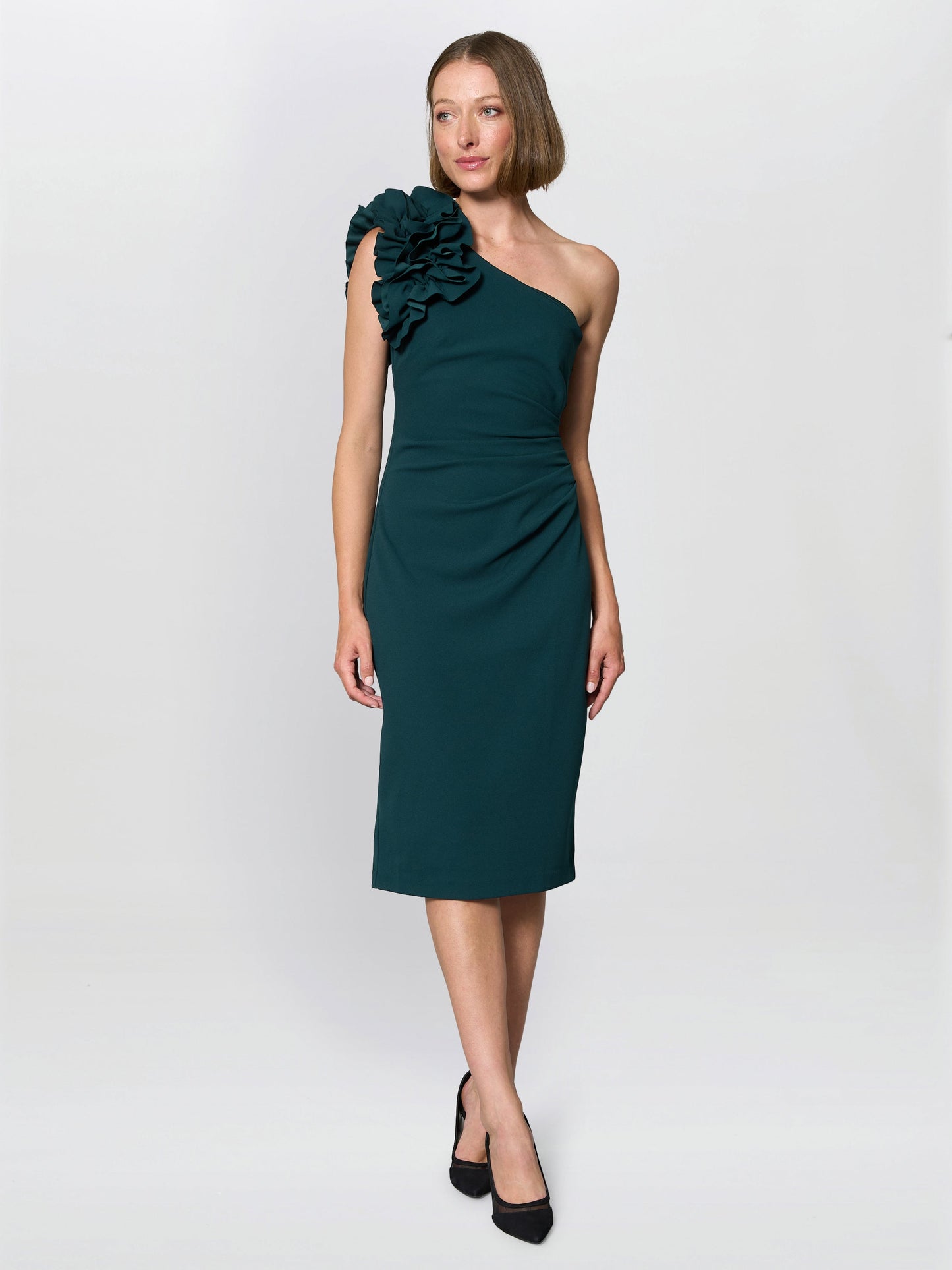  Kimberley One Shoulder Ruffle Dress