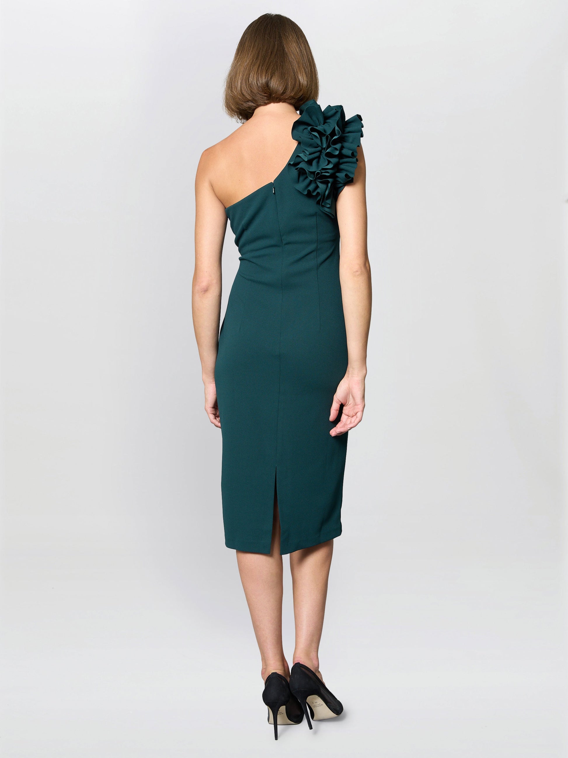  Kimberley One Shoulder Ruffle Dress