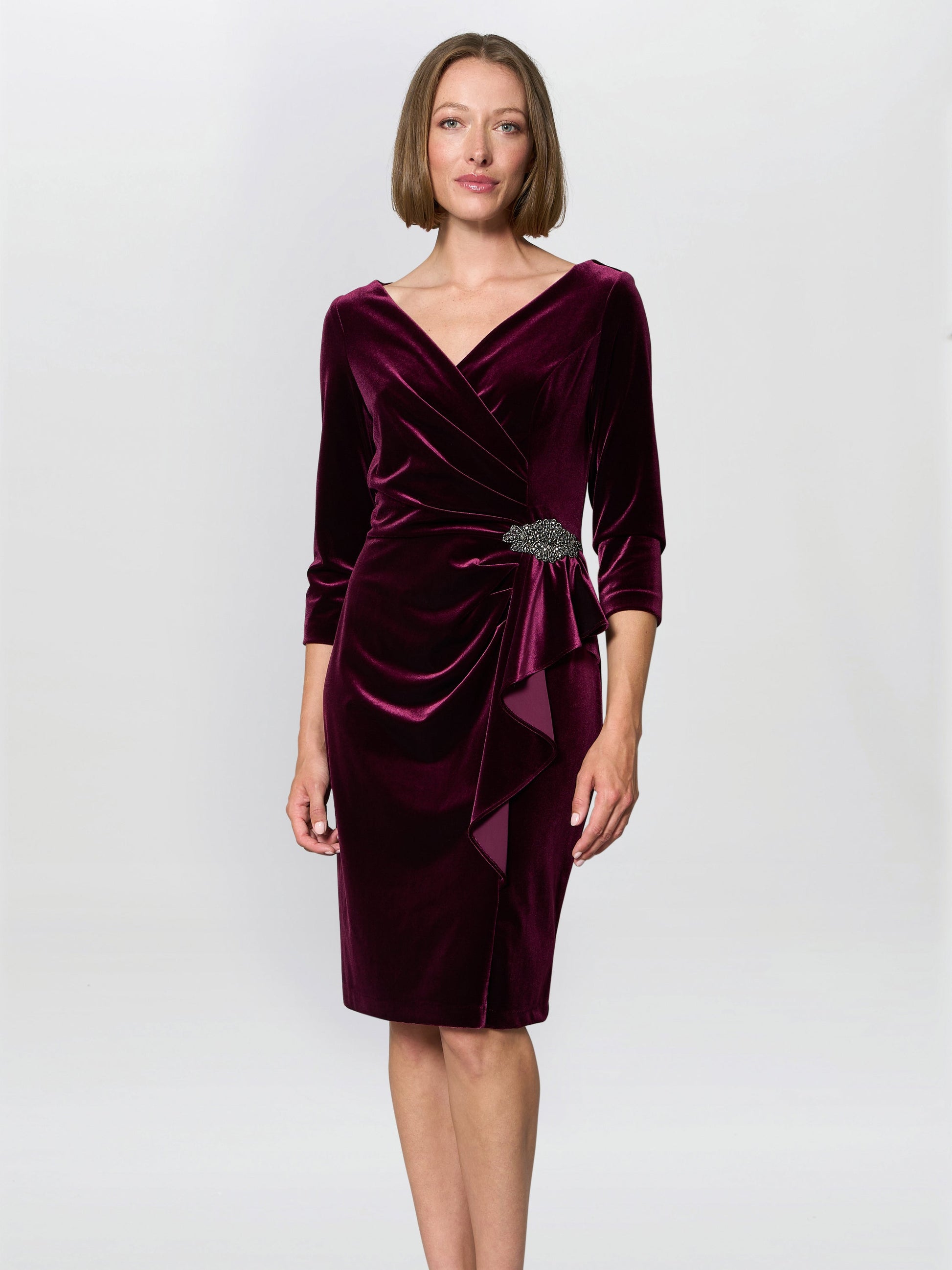  Lesley Velvet Wrap Dress