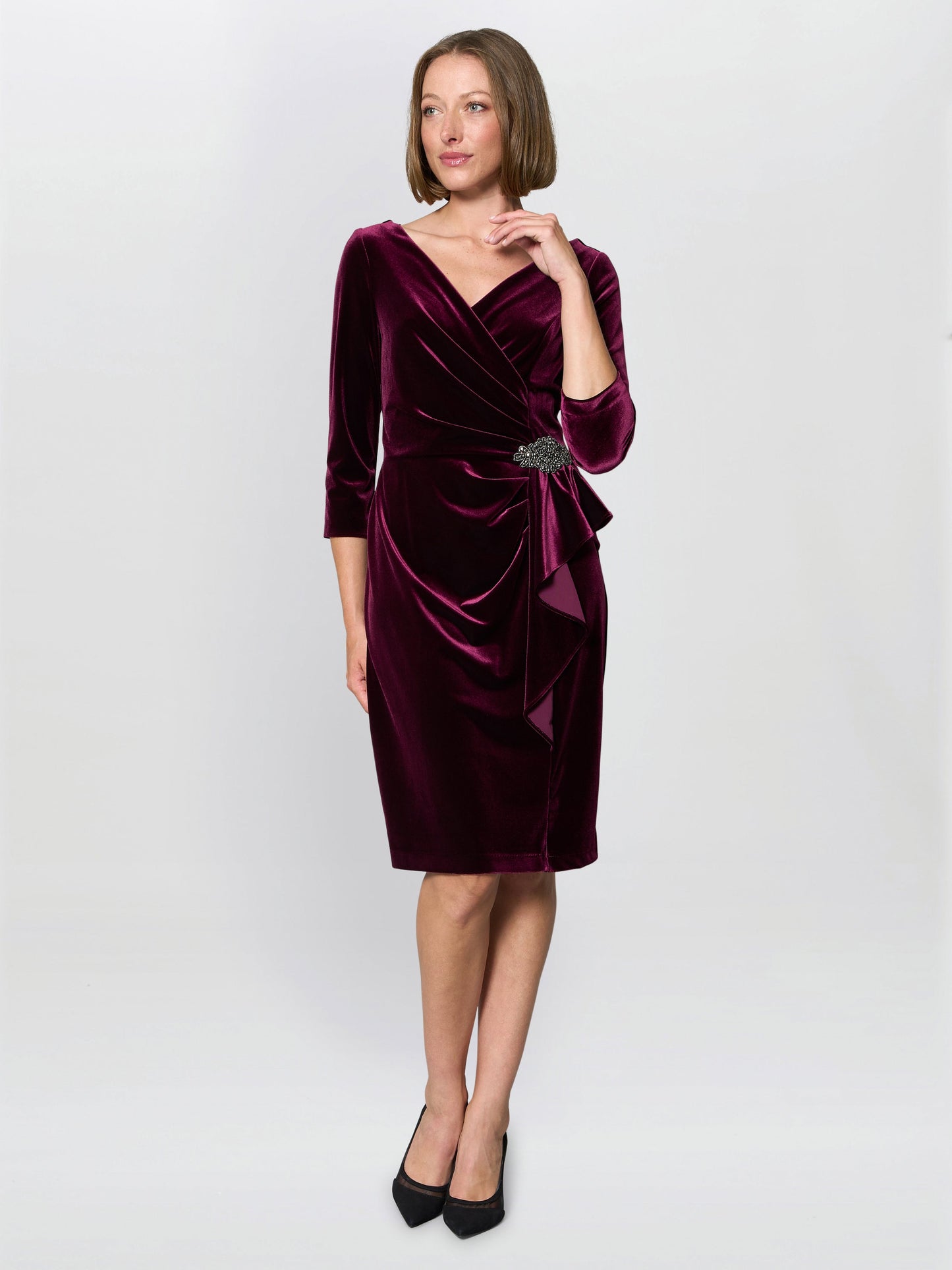  Lesley Velvet Wrap Dress