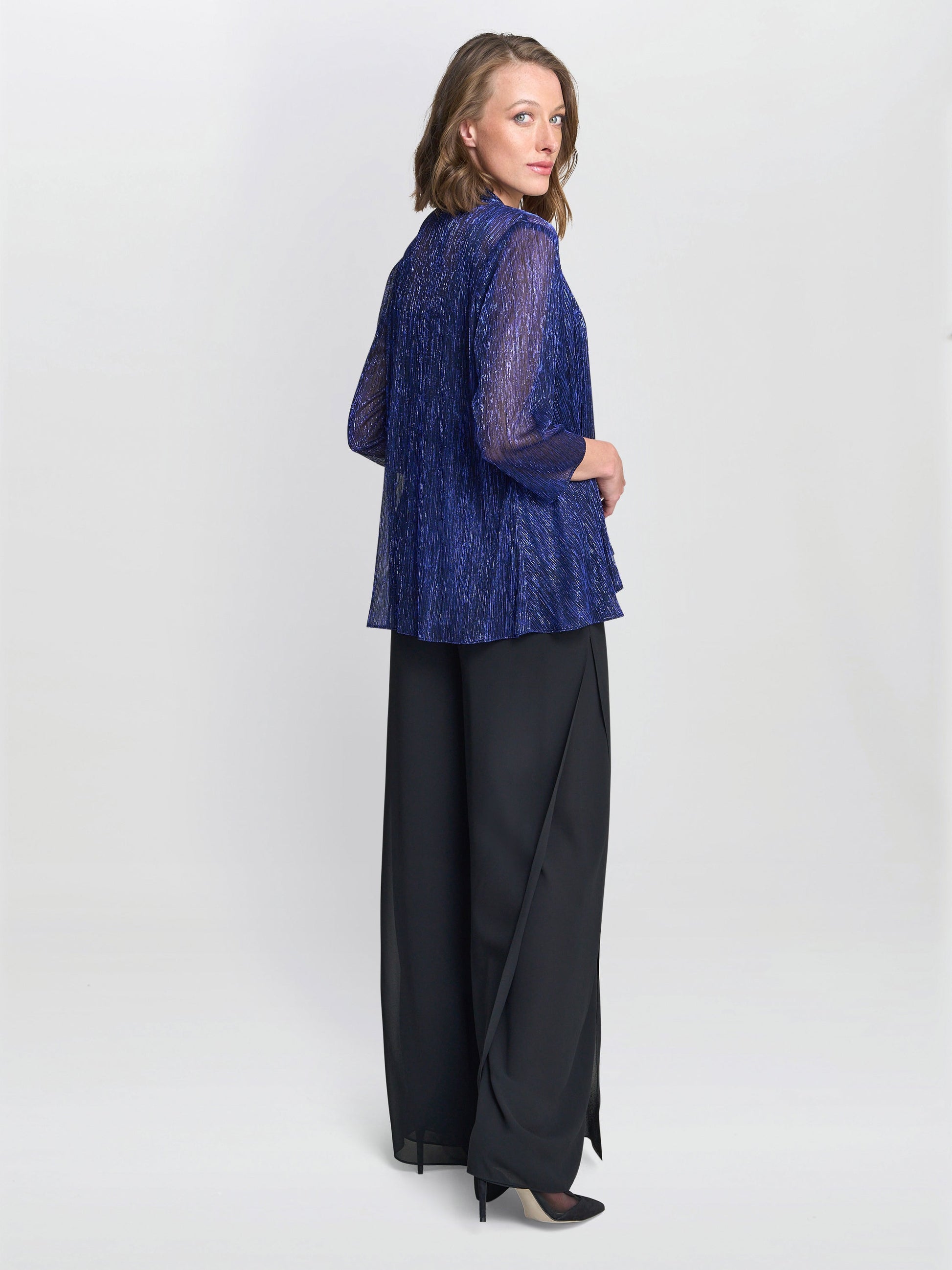  Kyler Metallic Top And Jacket Set