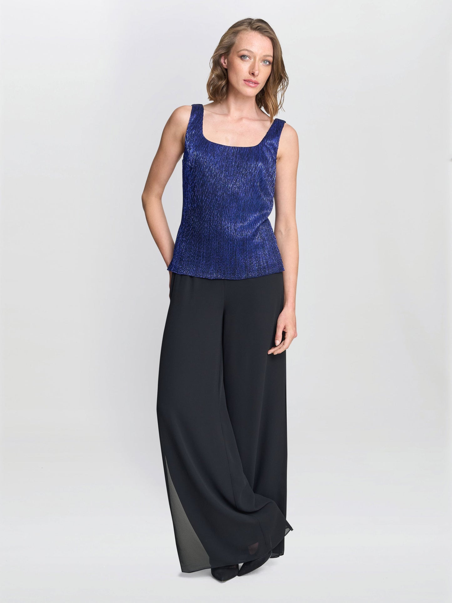  Kyler Metallic Top And Jacket Set