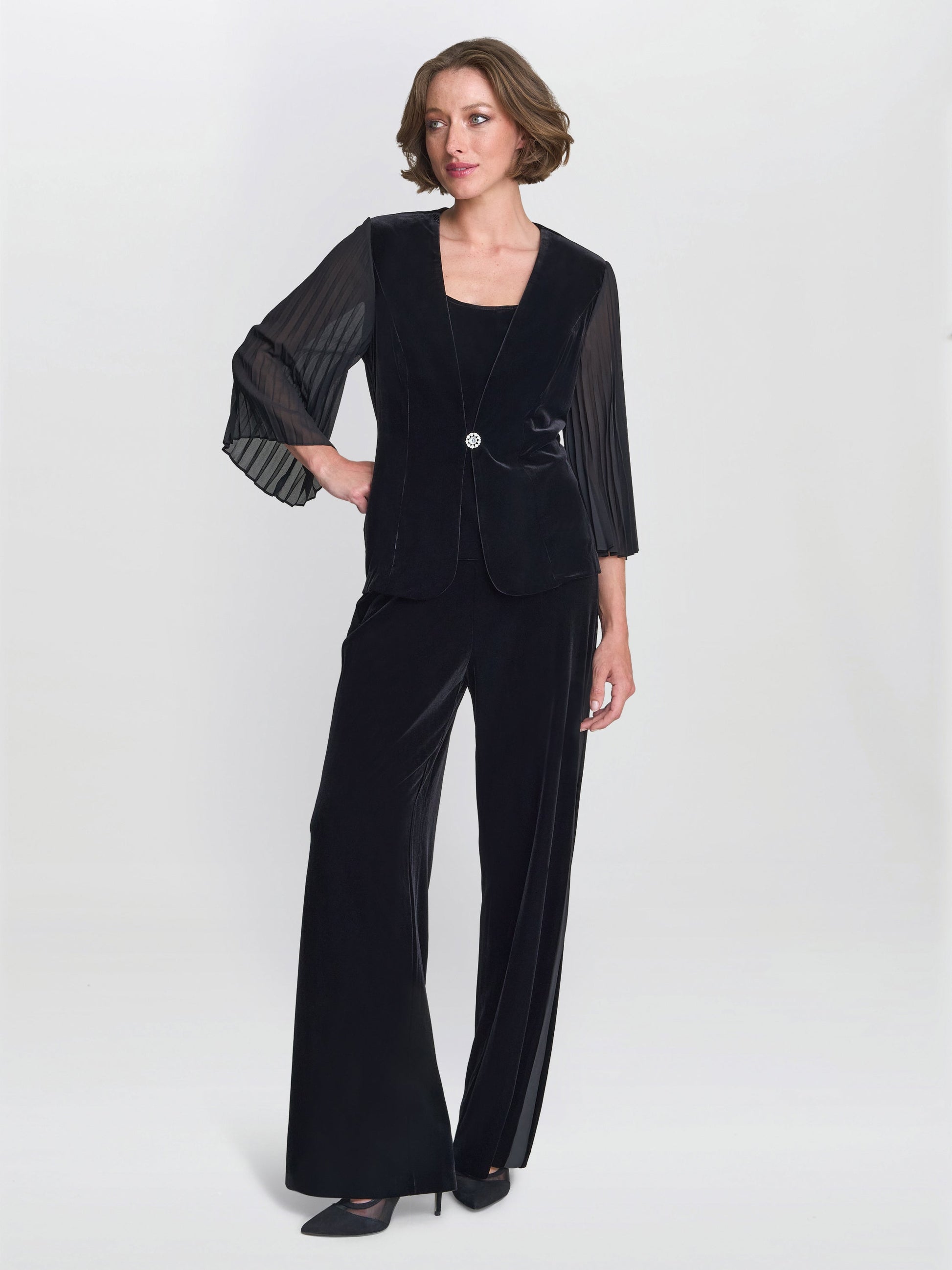  Lainie Velvet Top And Jacket Set