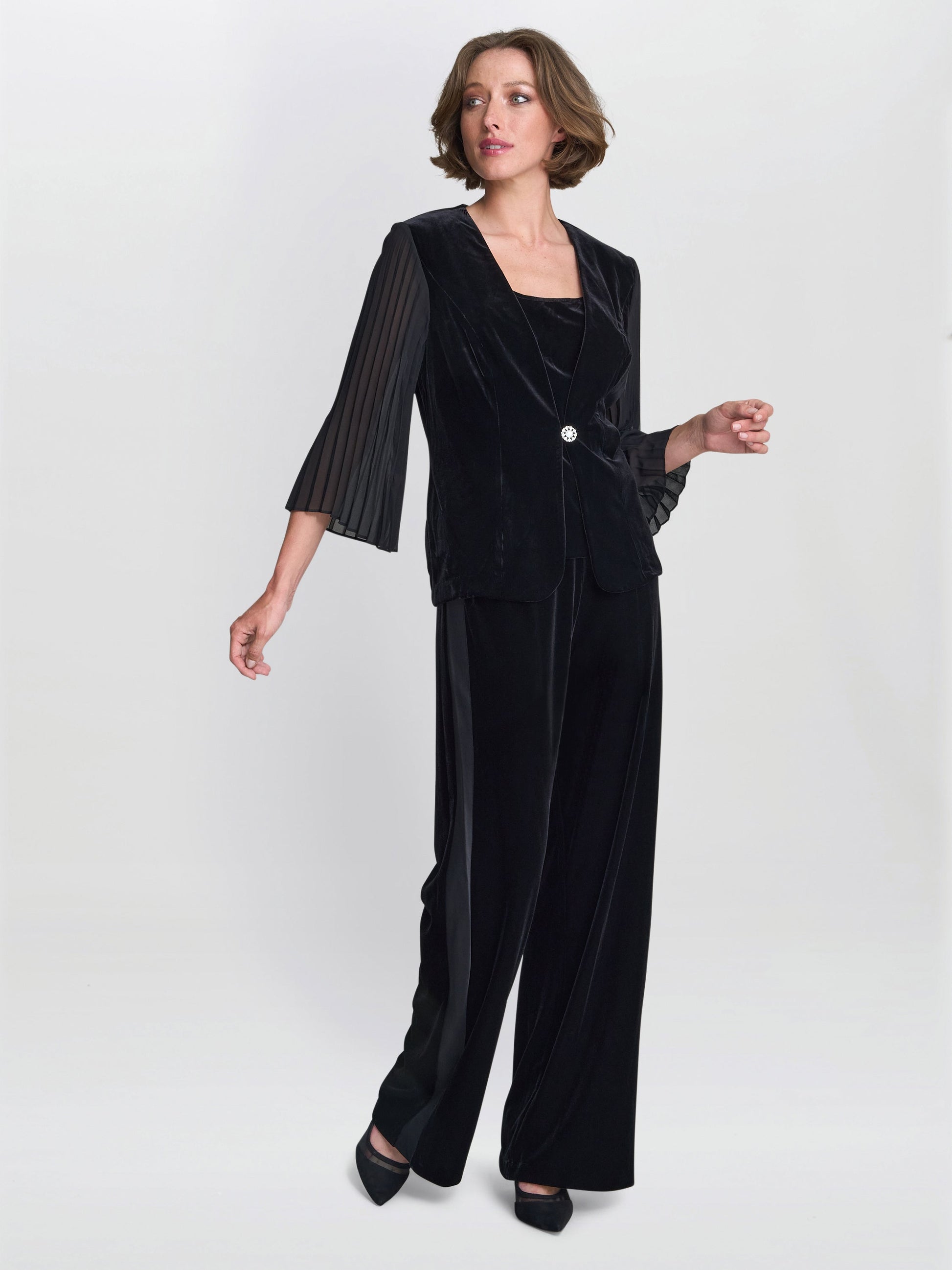  Lainie Velvet Top And Jacket Set