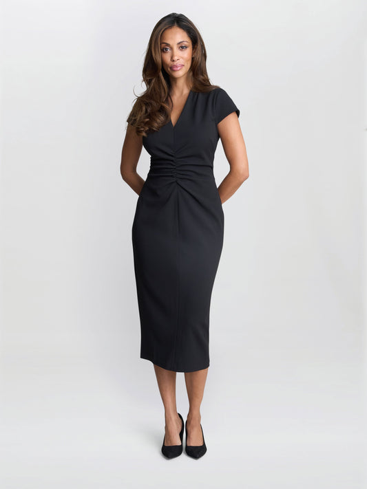  Maurine Ruched Midi Dress