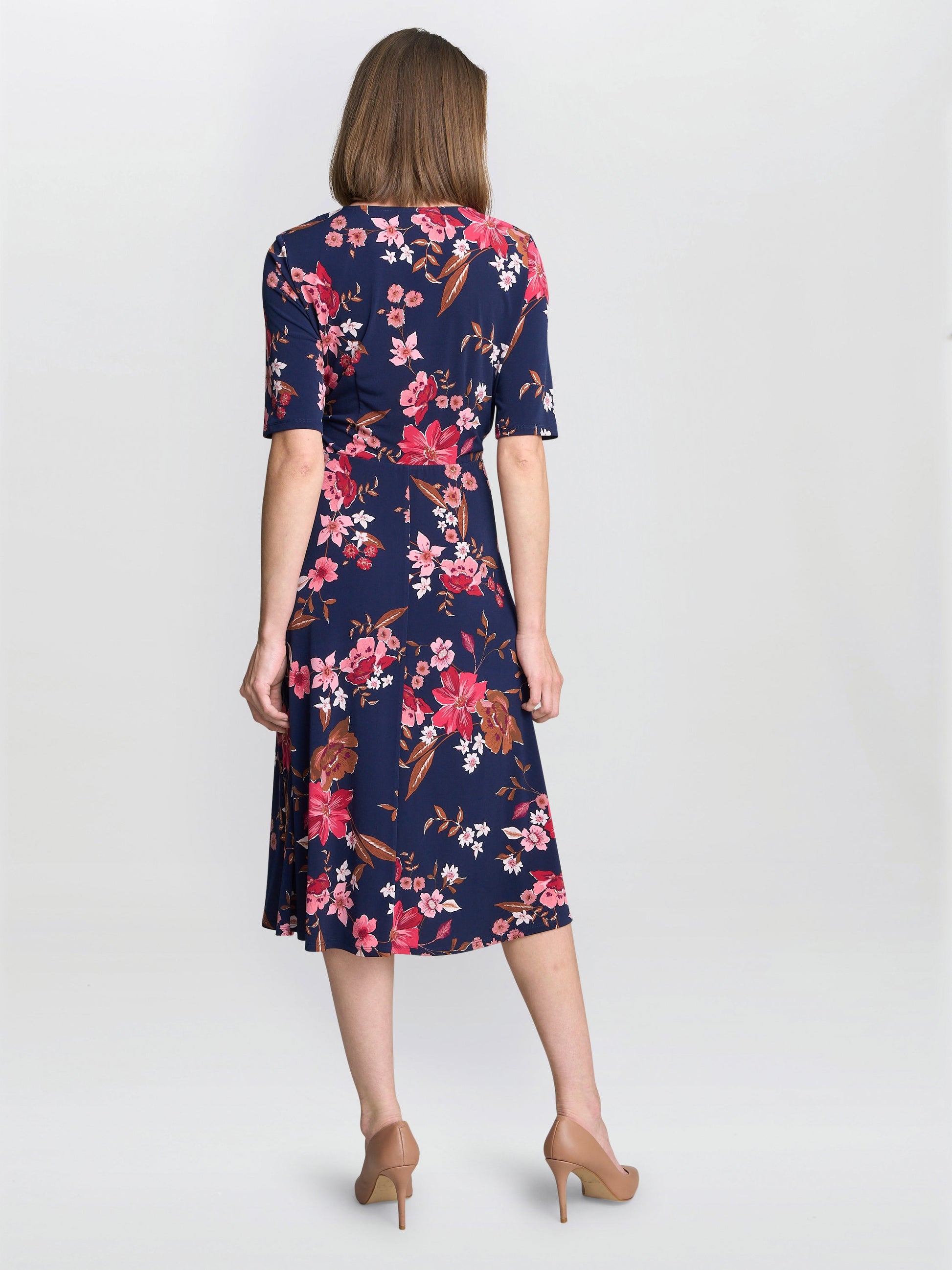  Lou Floral Print Midi Dress