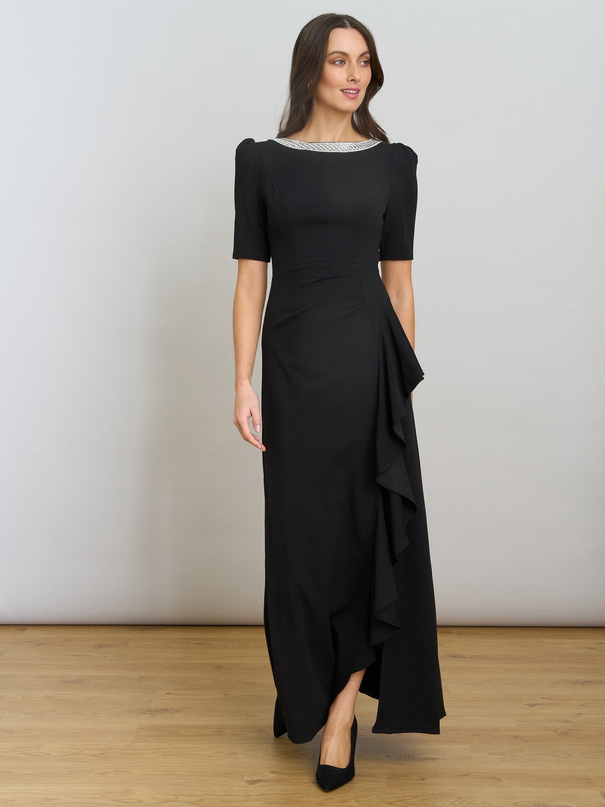  Paola Beaded Neck Maxi Dress