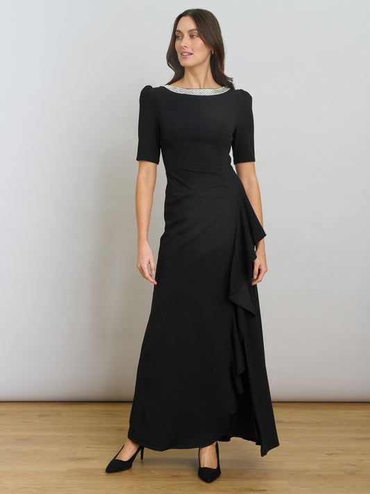  Paola Beaded Neck Maxi Dress