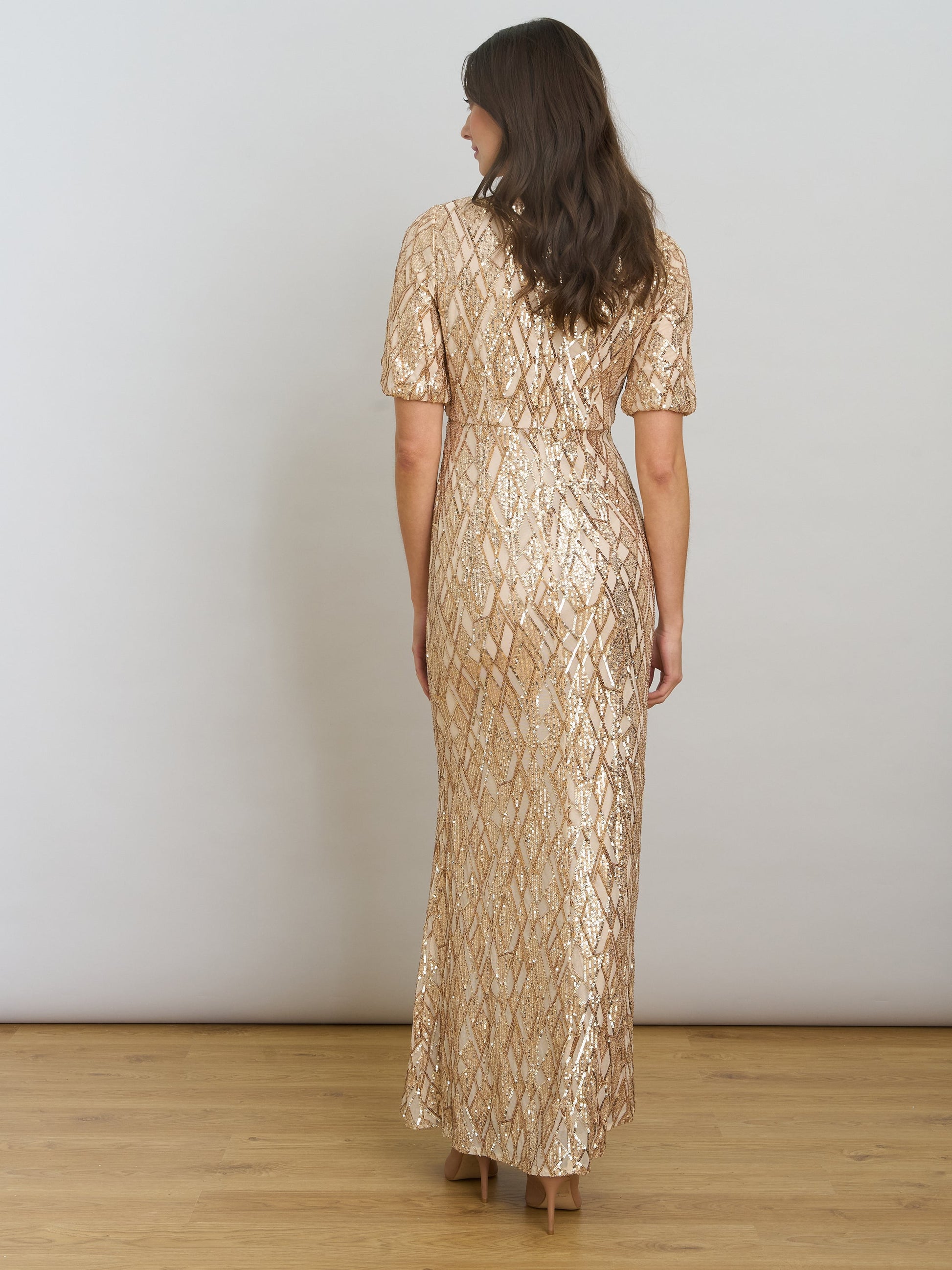  Pat Sequin Maxi Dress