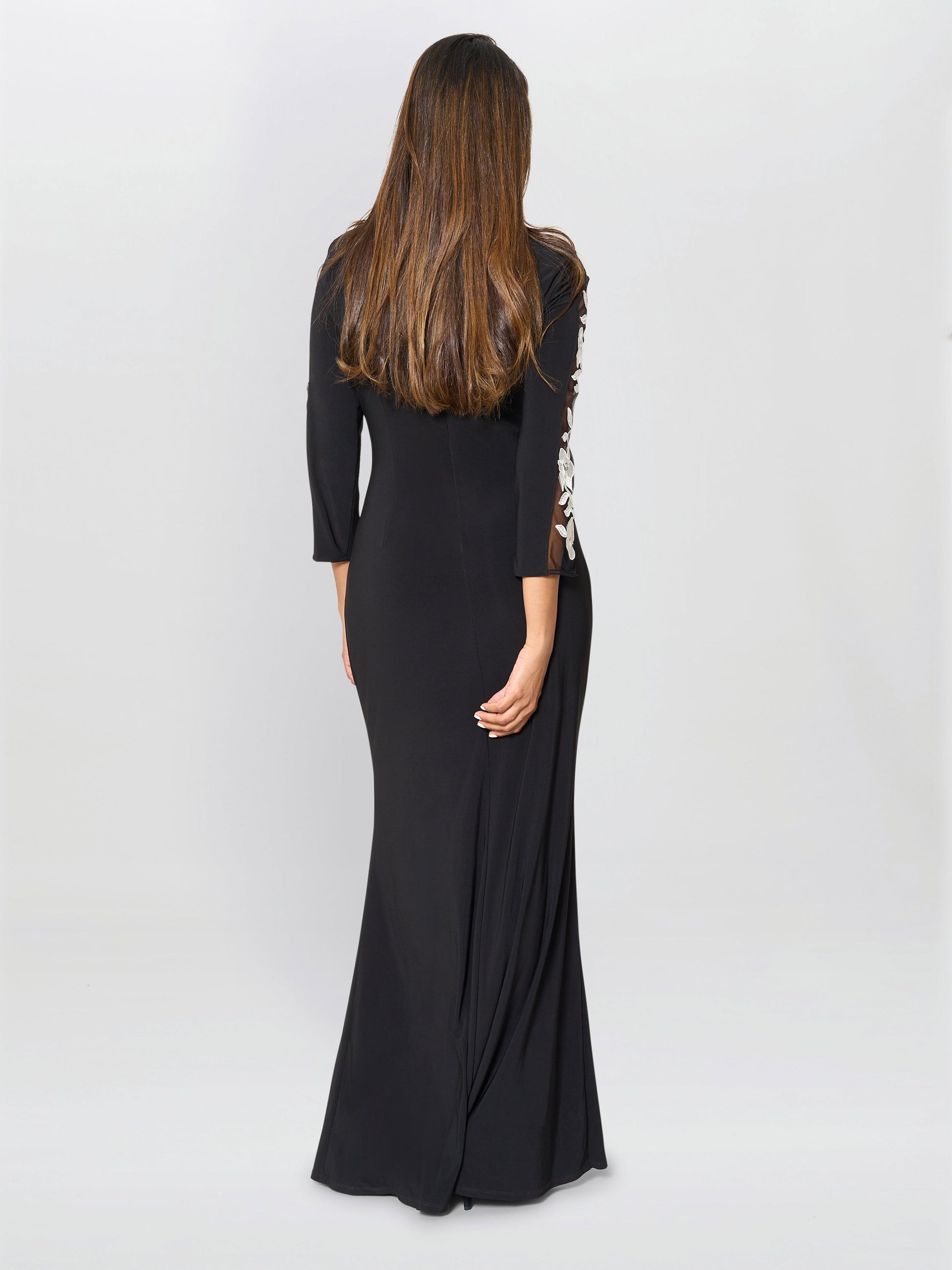  Suzie Embroidered Sleeve Maxi Dress