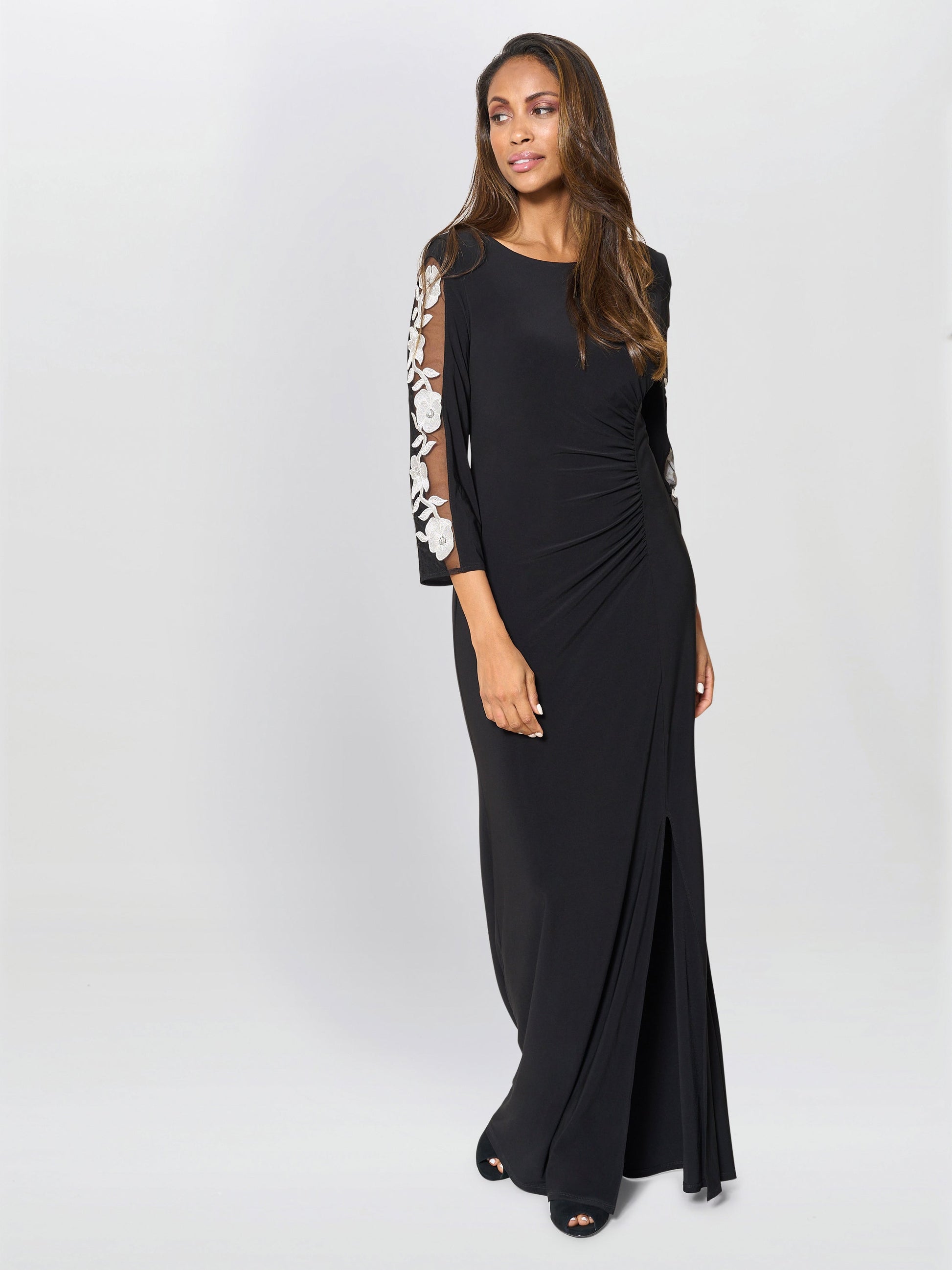  Suzie Embroidered Sleeve Maxi Dress