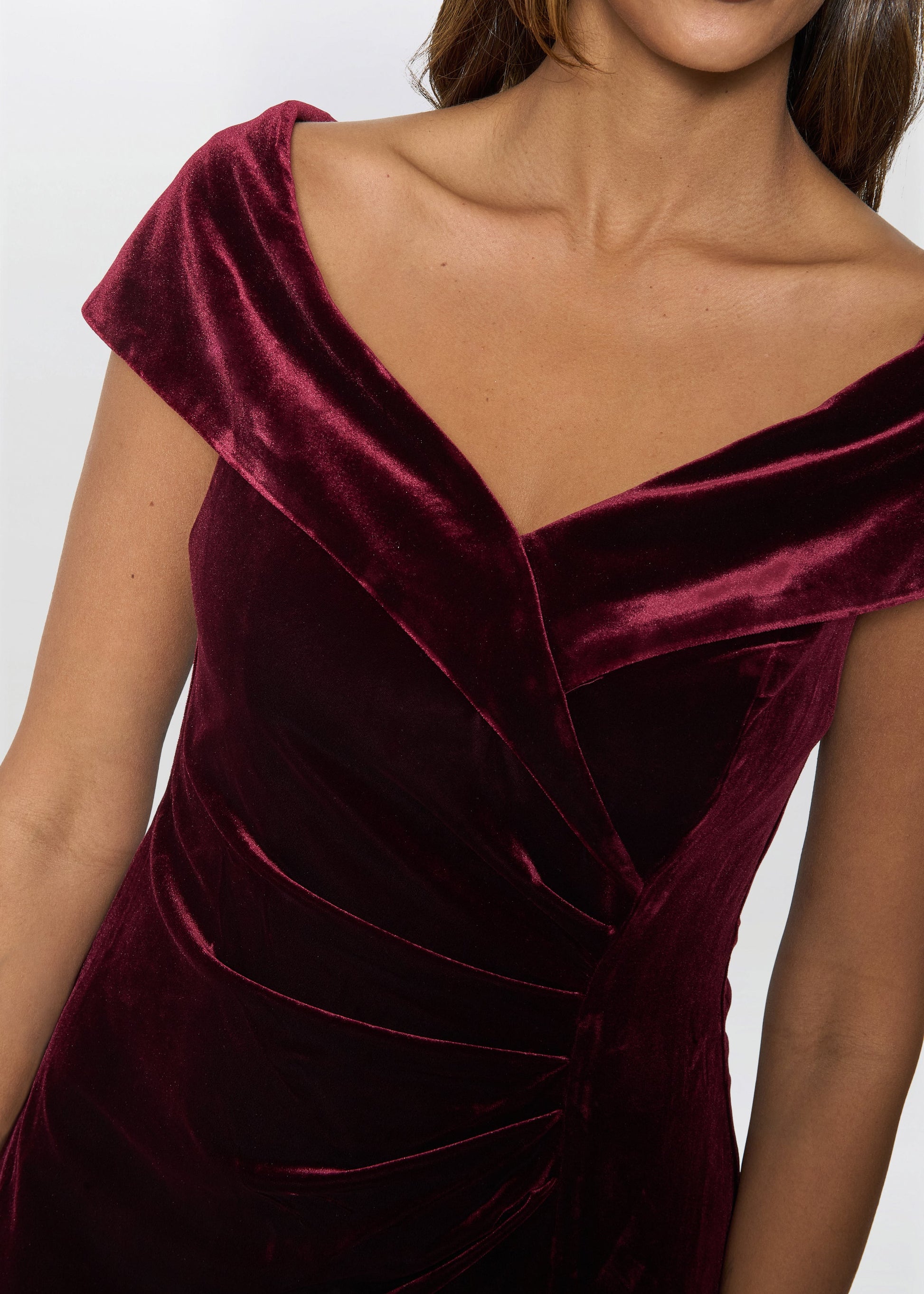  Selene Off The Shoulder Velvet Dress