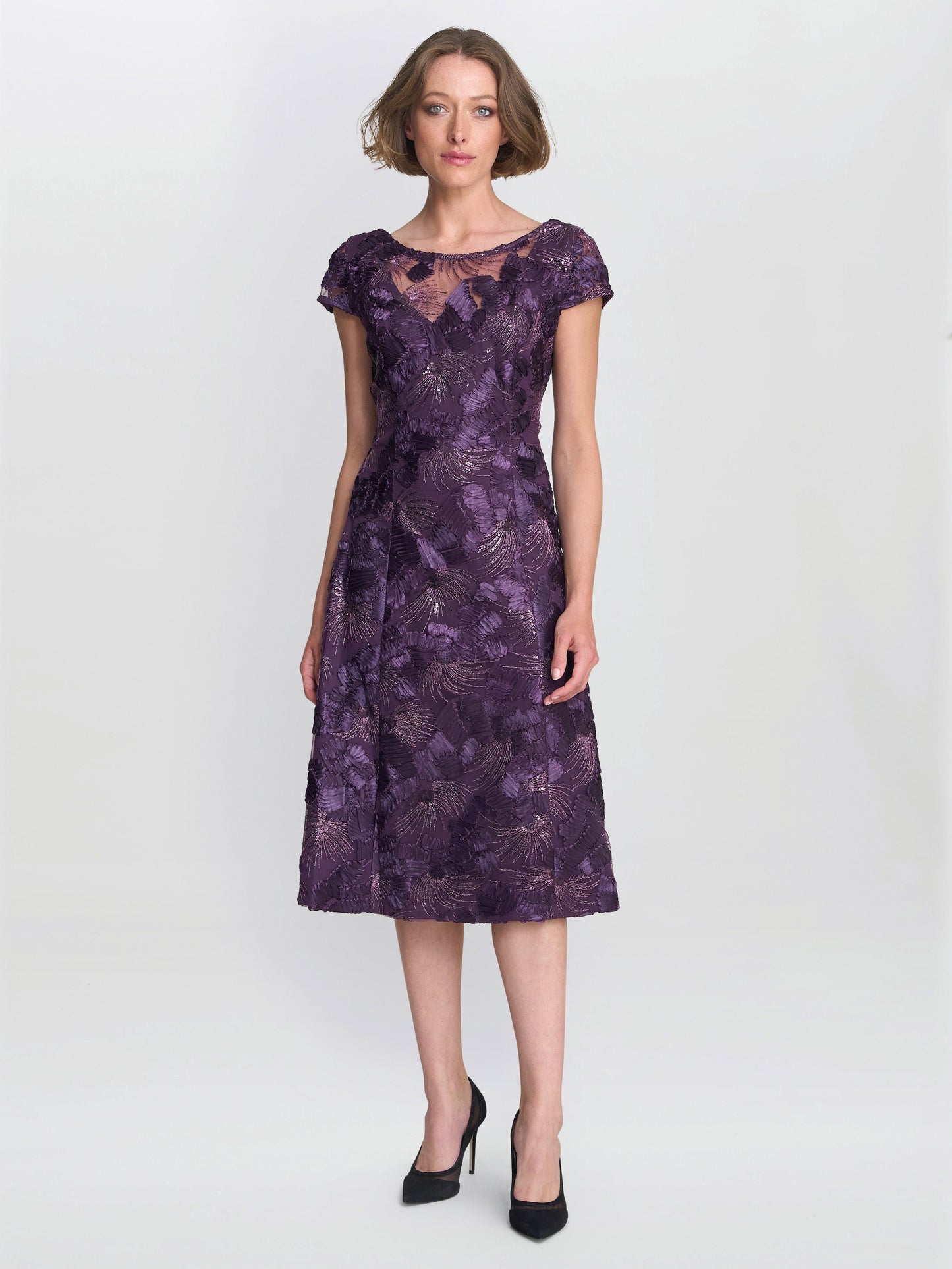  Abella Illusion Jewel Floral Dress