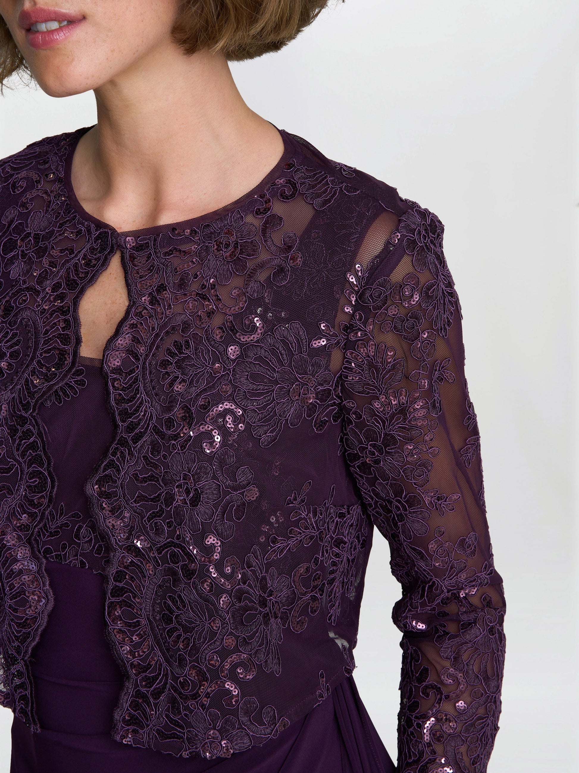  Susanne Maxi Dress With Lace Jacket