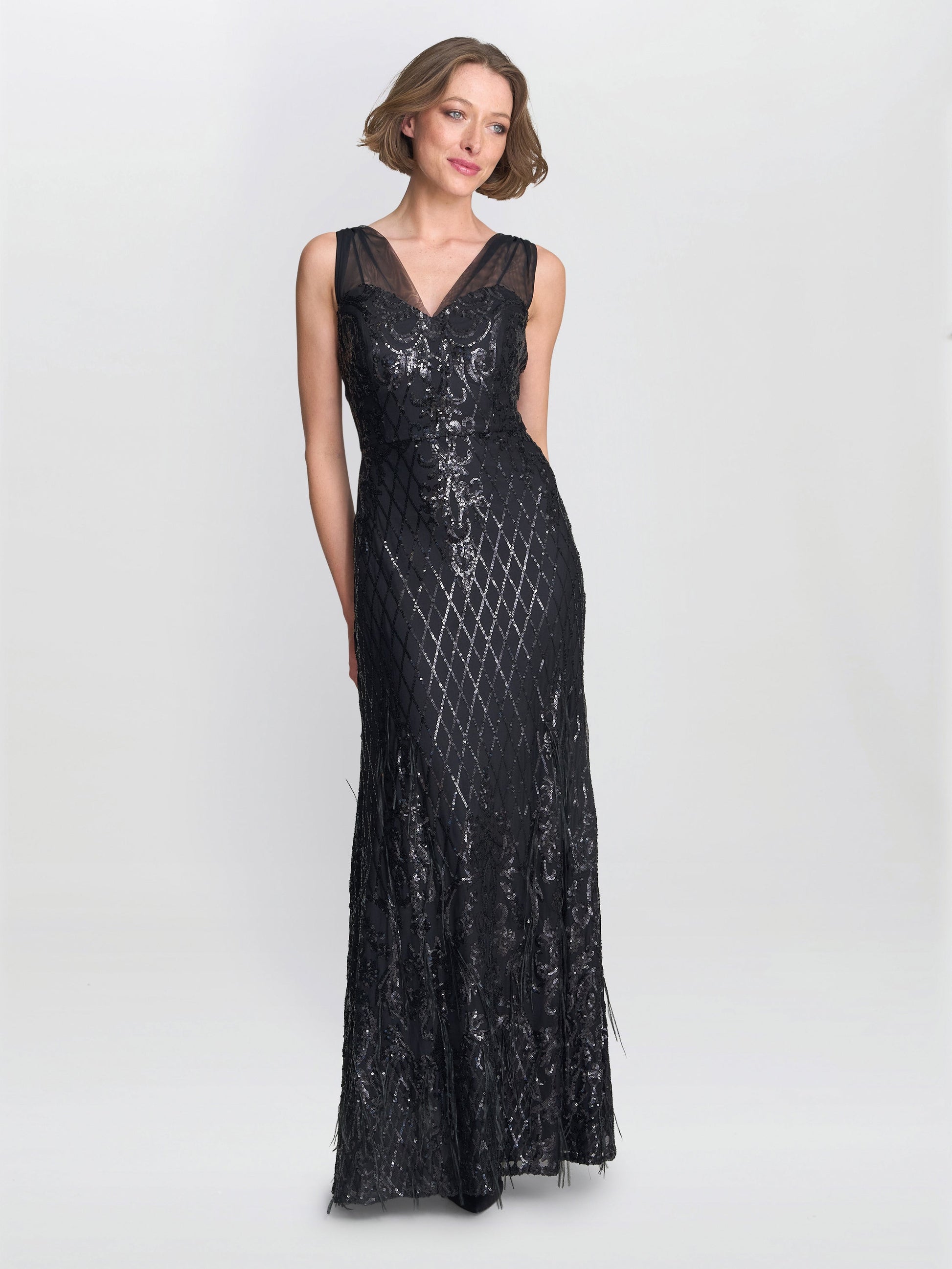  Tamsin Sleeveless Sequin Maxi Dress