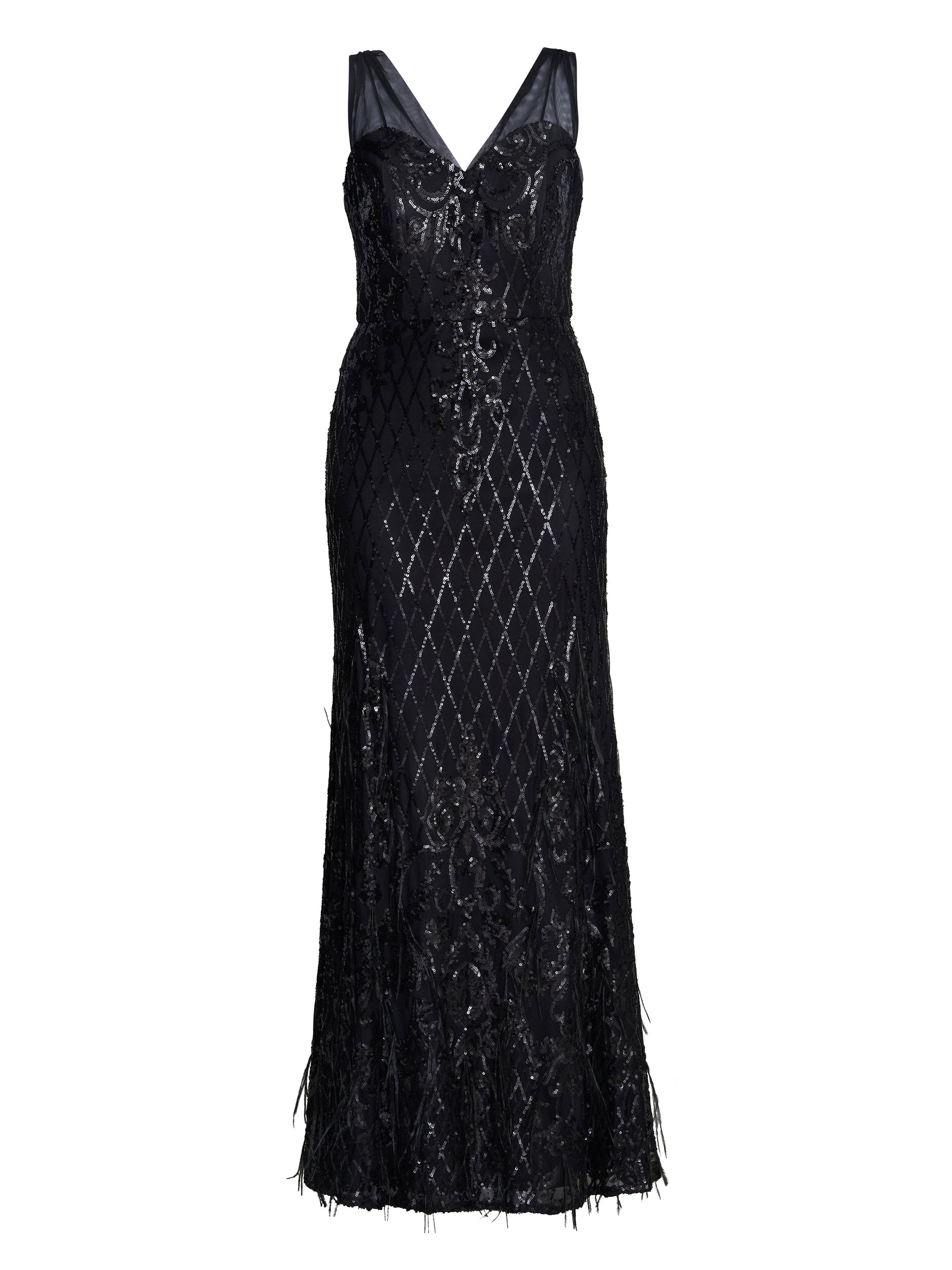  Tamsin Sleeveless Sequin Maxi Dress
