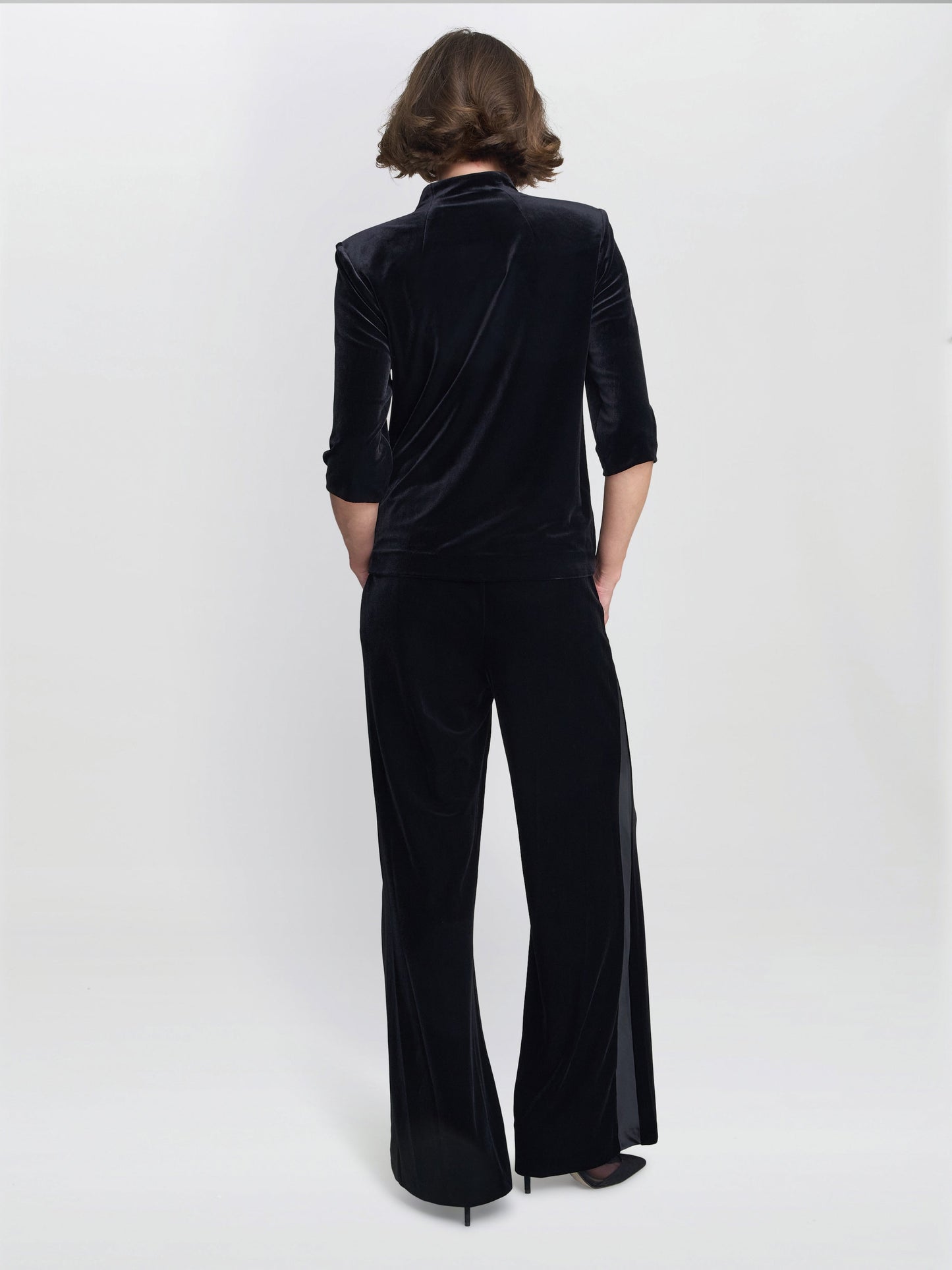  Tayla Velvet Wrap Blouse