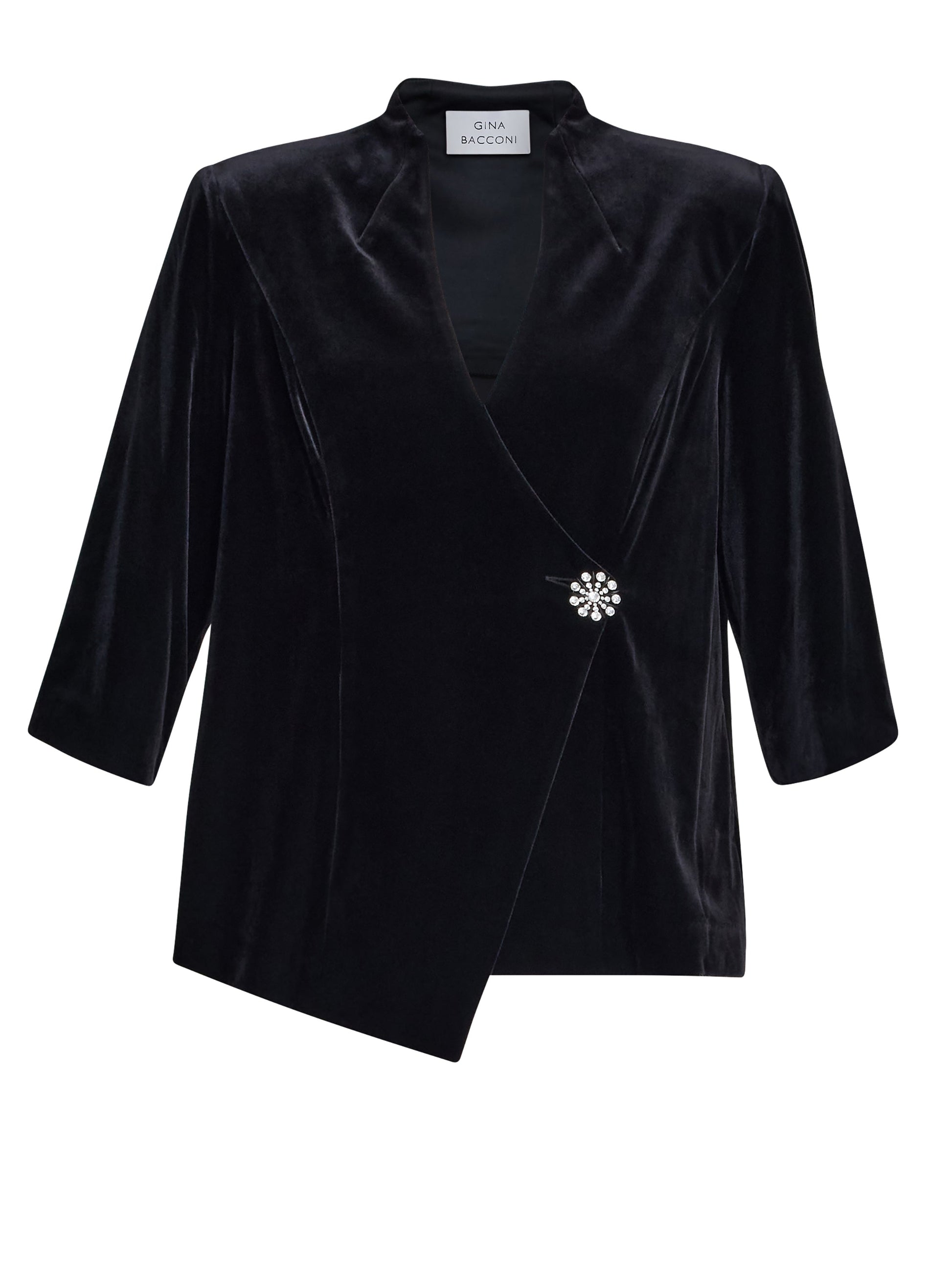  Tayla Velvet Wrap Blouse