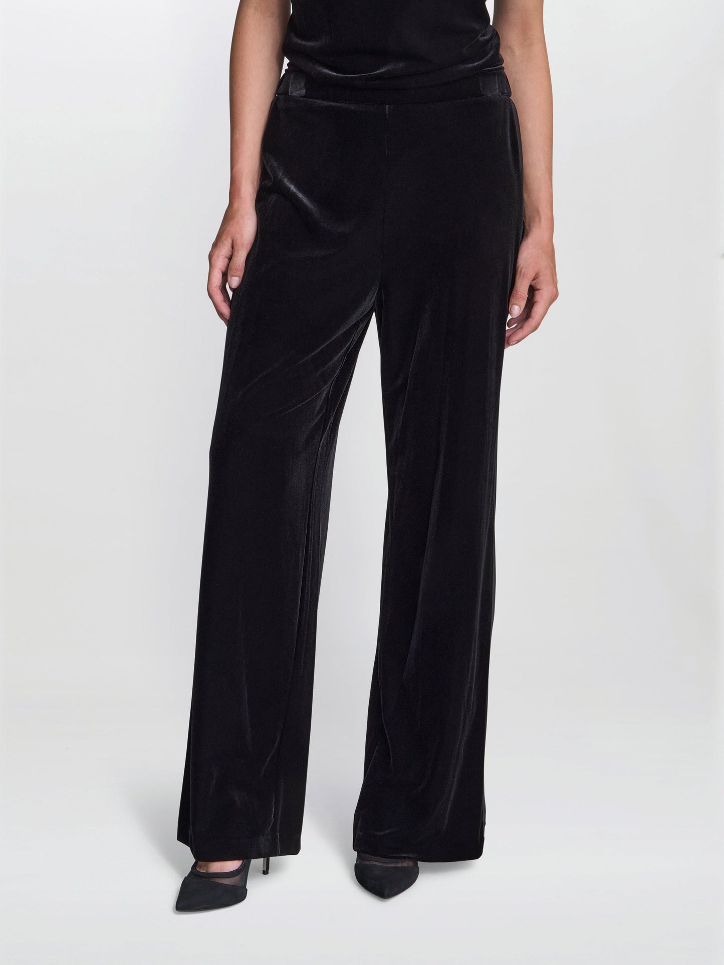  Tania Velvet Wide-Leg Trouser