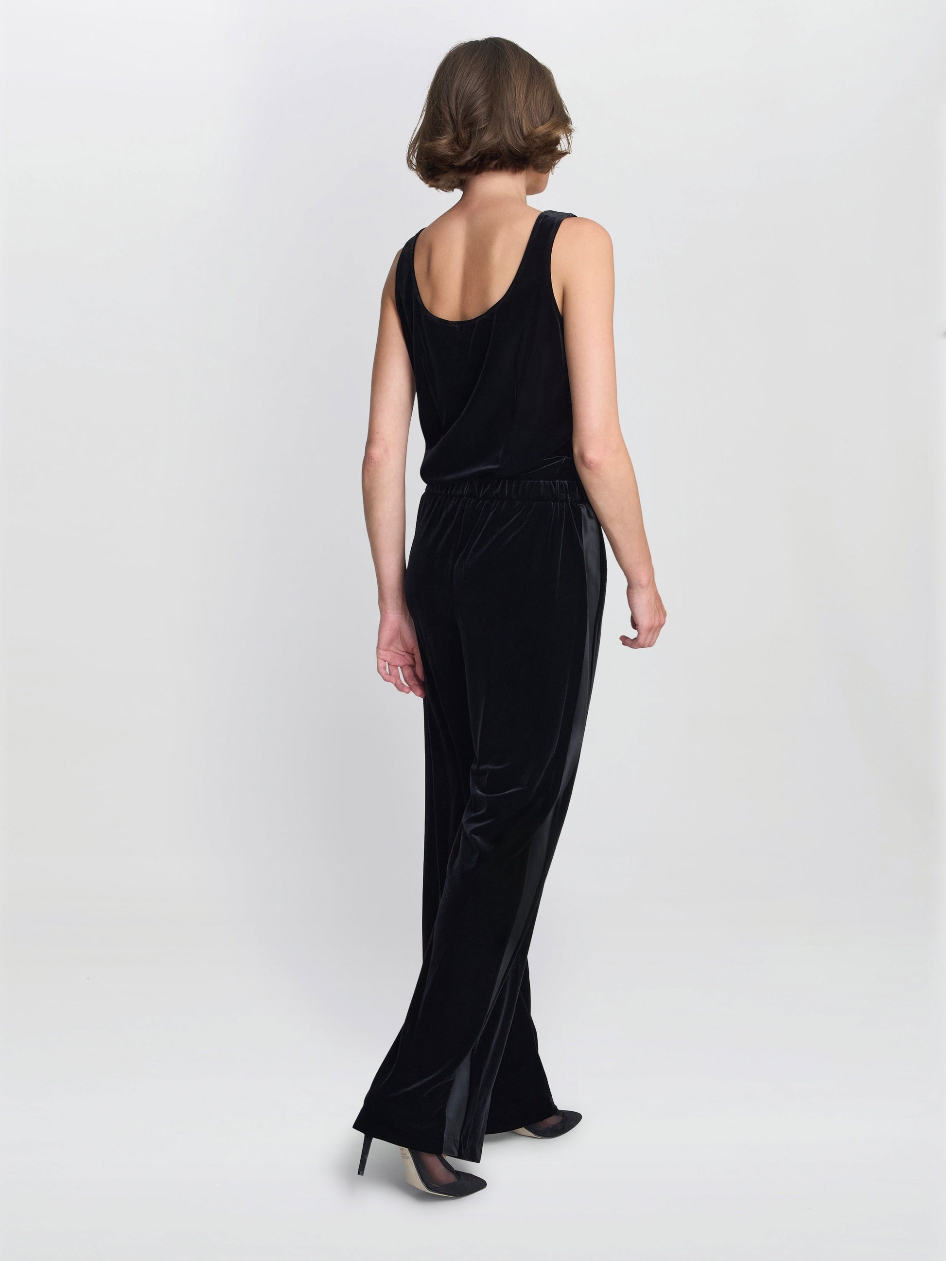  Tania Velvet Wide-Leg Trouser