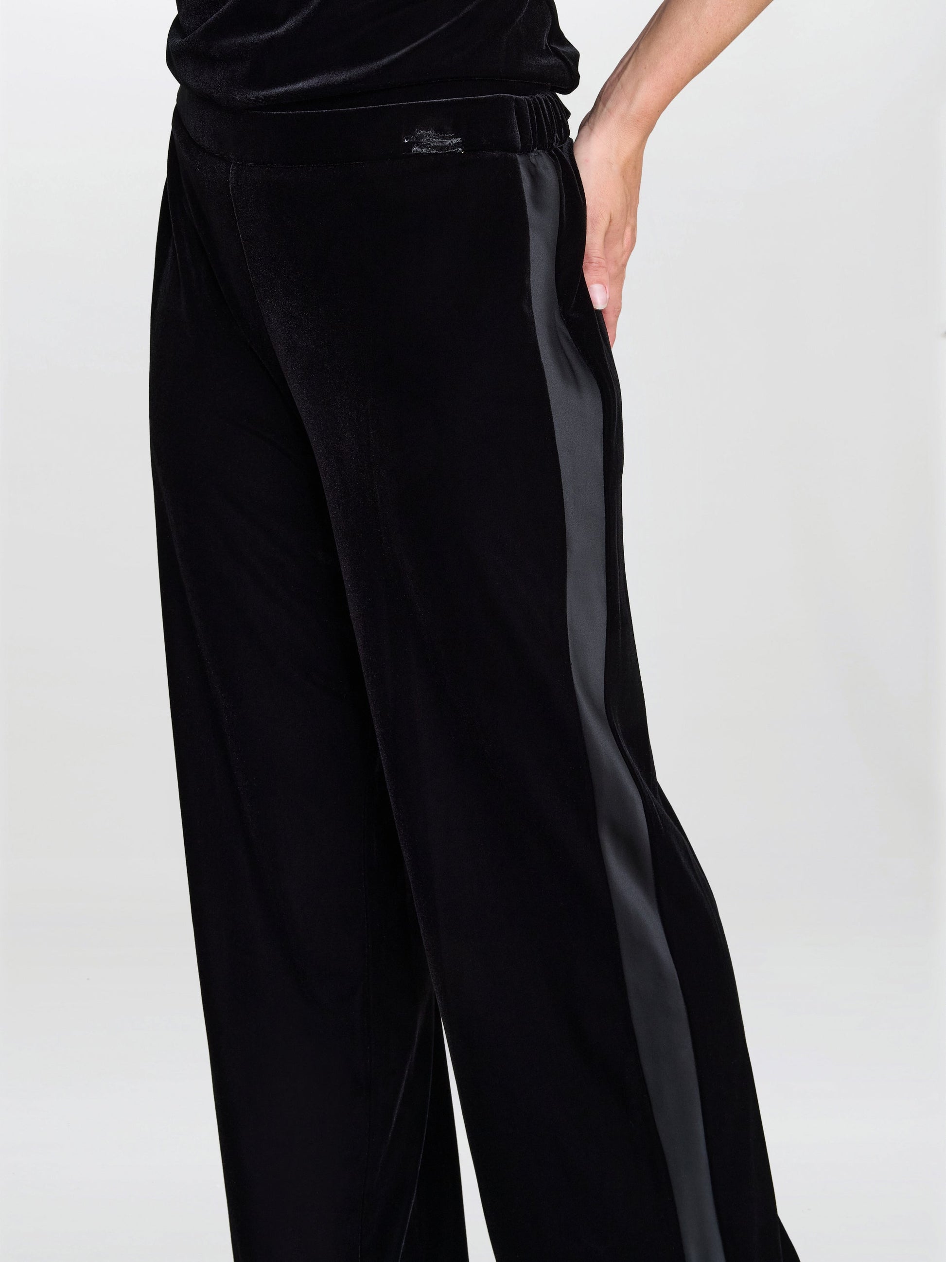  Tania Velvet Wide-Leg Trouser