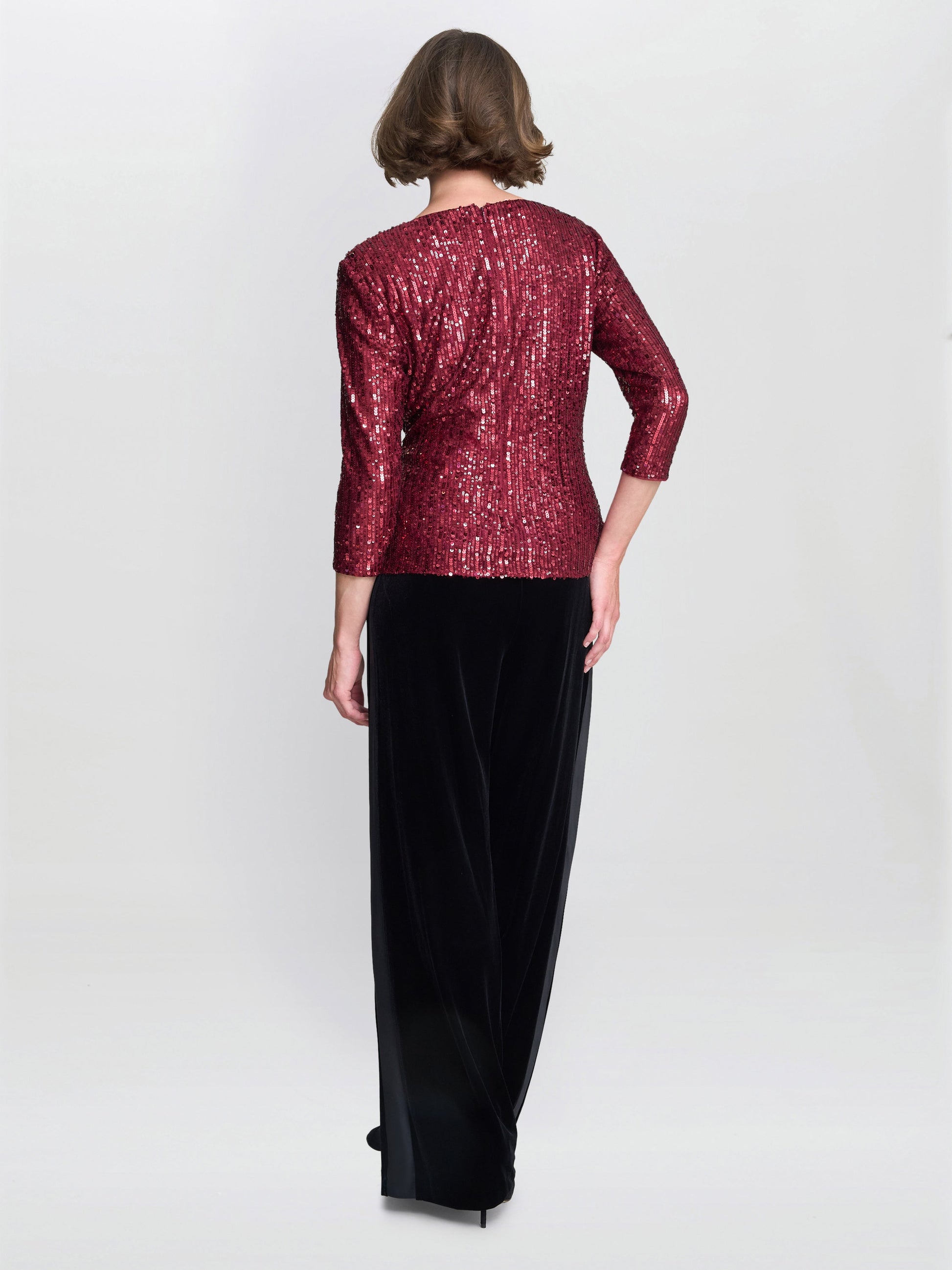  Tessie Sequin Wrap Blouse