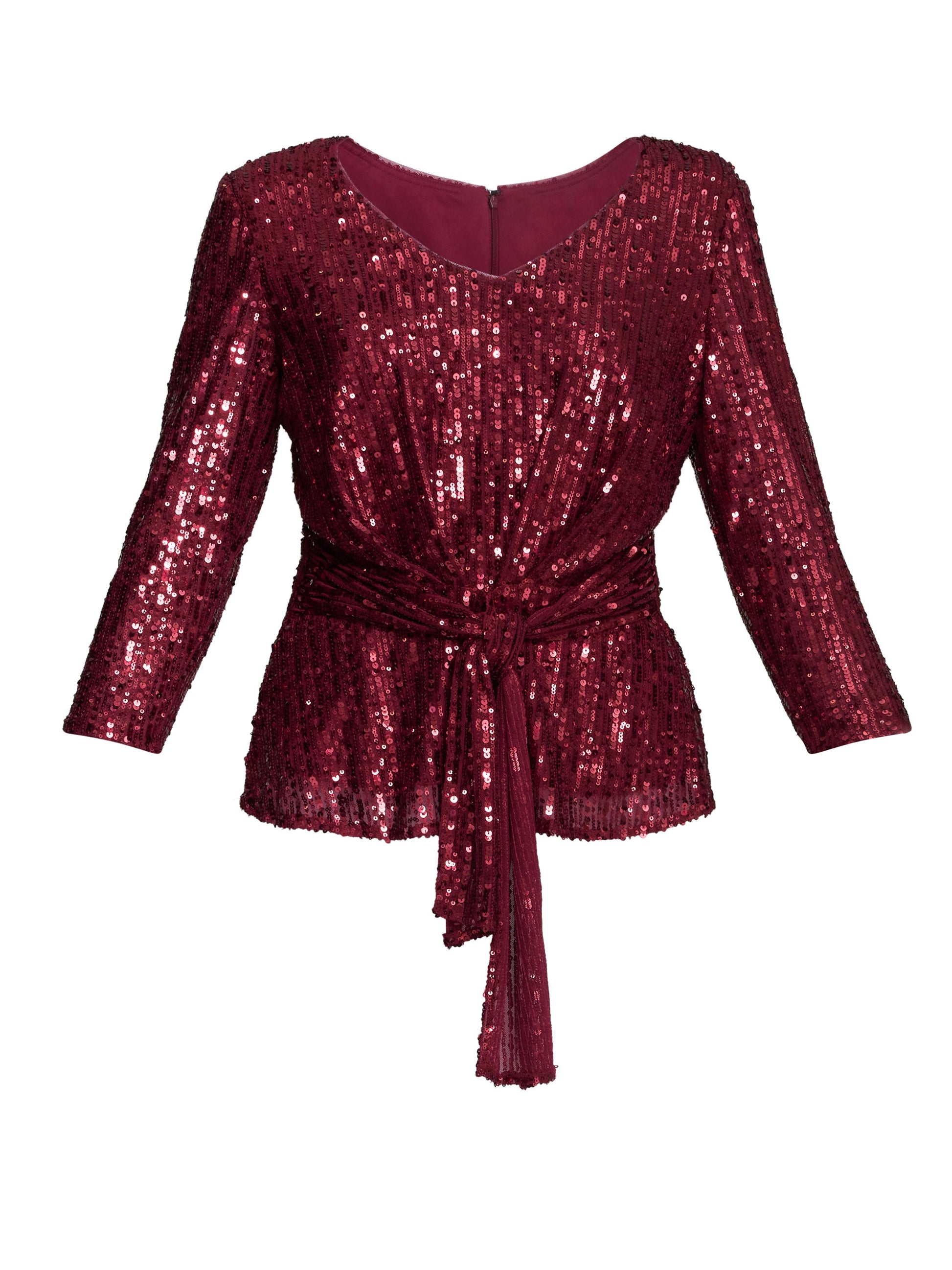  Tessie Sequin Wrap Blouse