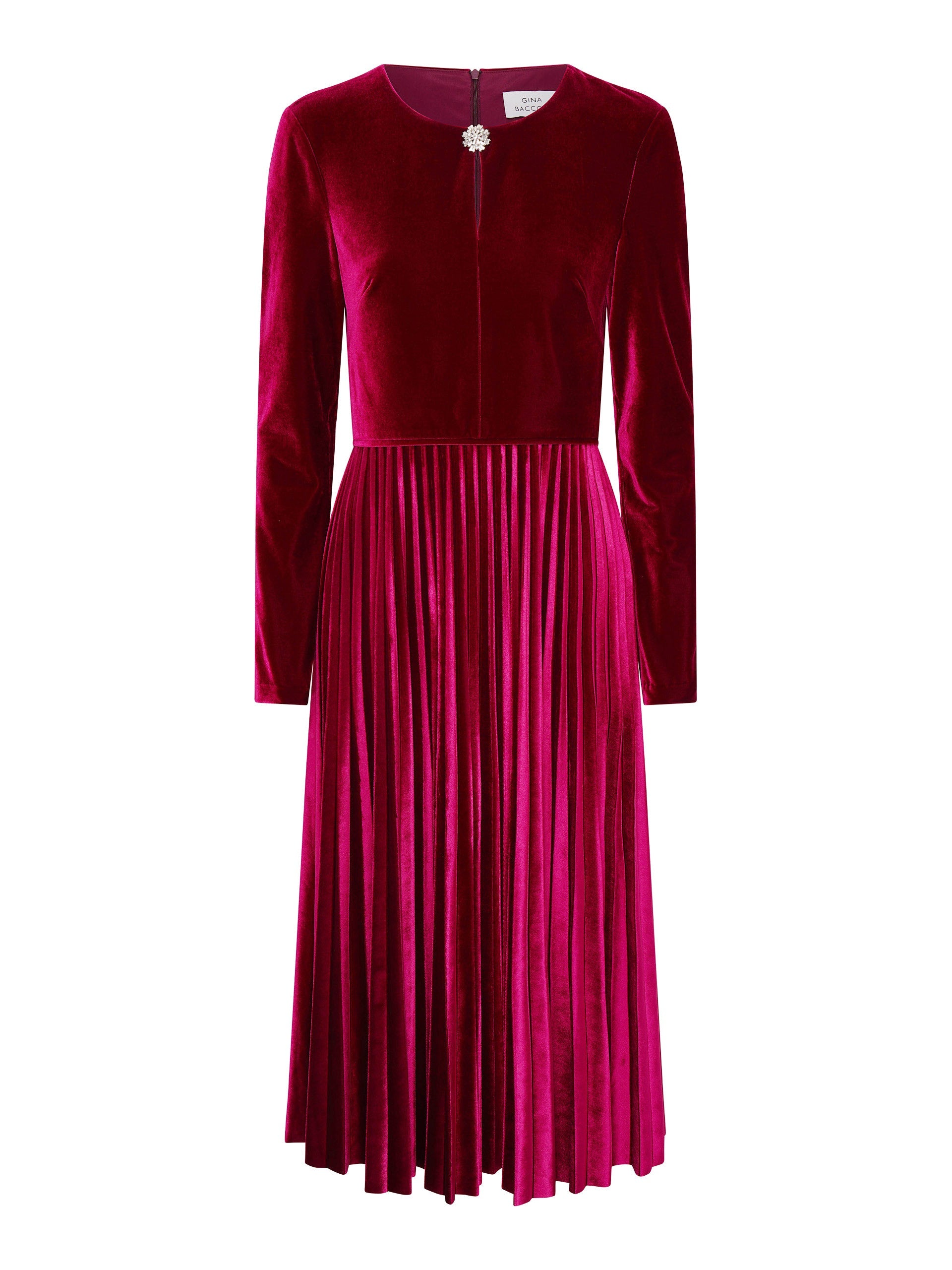  Tillie Pleated Velvet Dress
