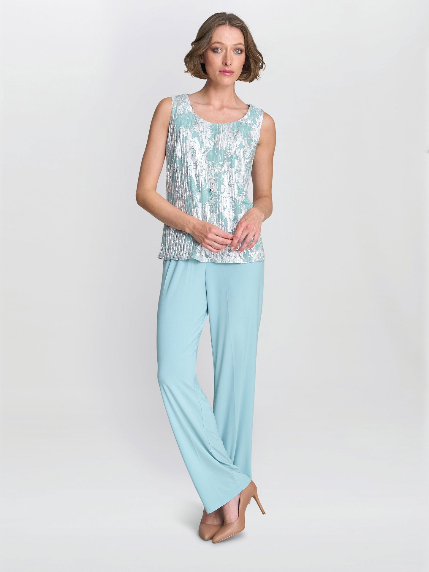  Mabel Three Piece Jacquard Trouser Suit