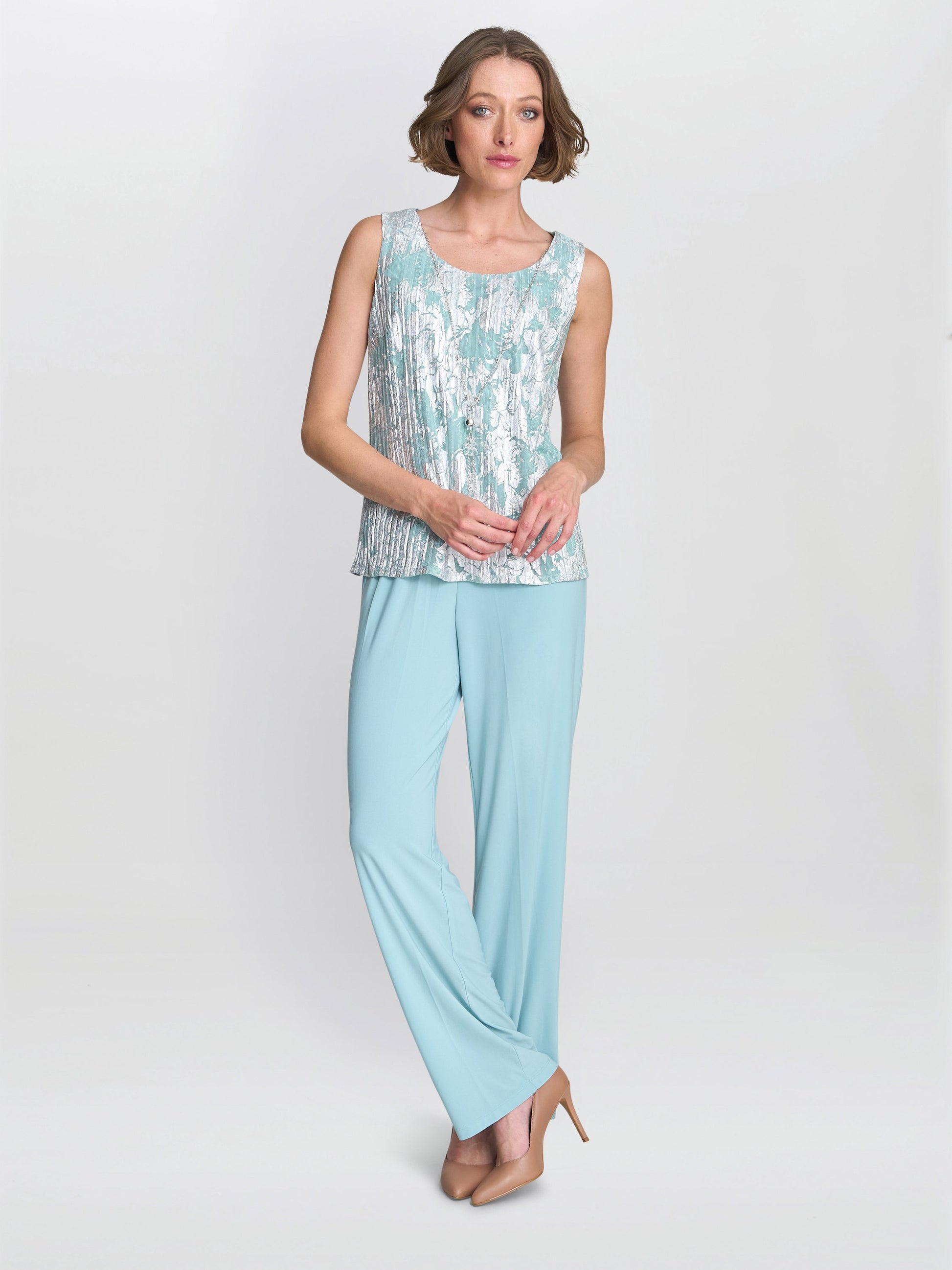  Mabel Three Piece Jacquard Trouser Suit
