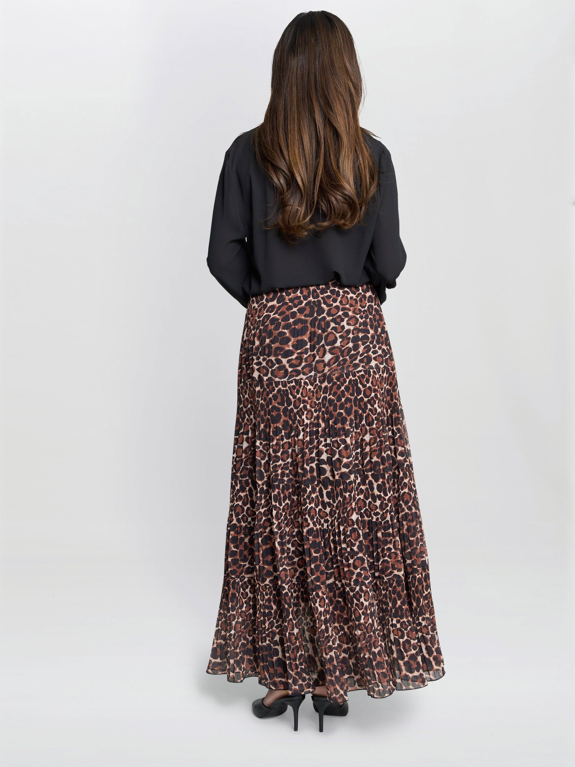  Kristy Leopard Print Maxi Skirt