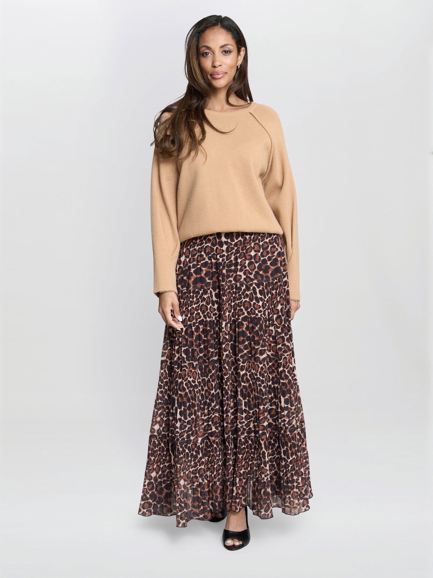  Kristy Leopard Print Maxi Skirt