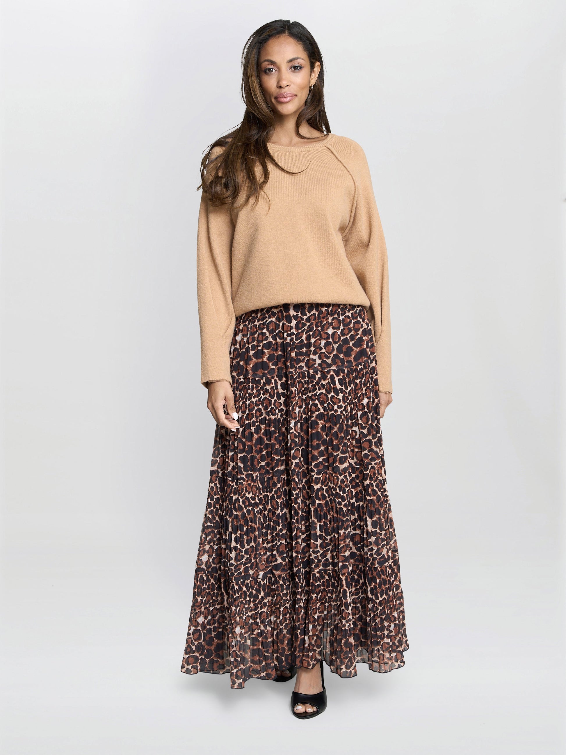  Kristy Leopard Print Maxi Skirt