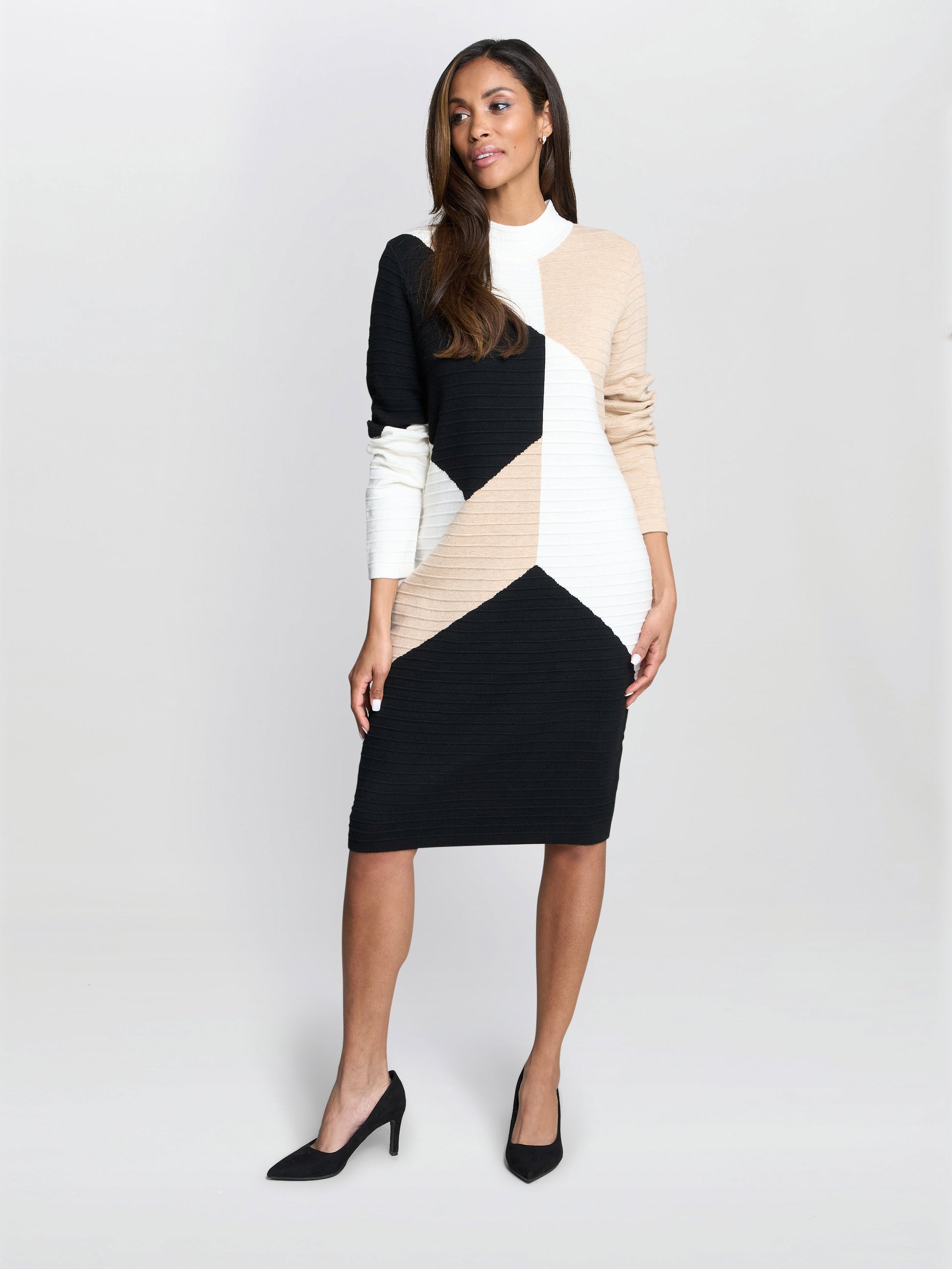  Aliana Ribbed Knit Dress