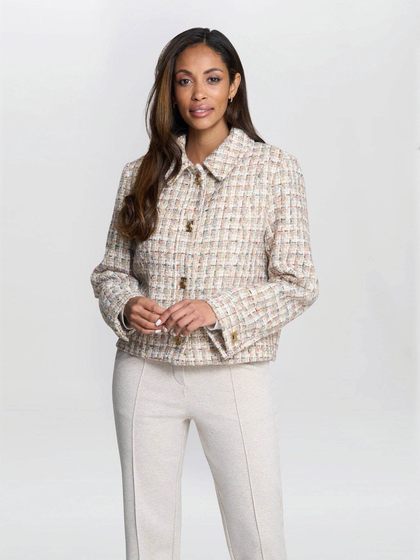  Ami Textured Tweed Jacket