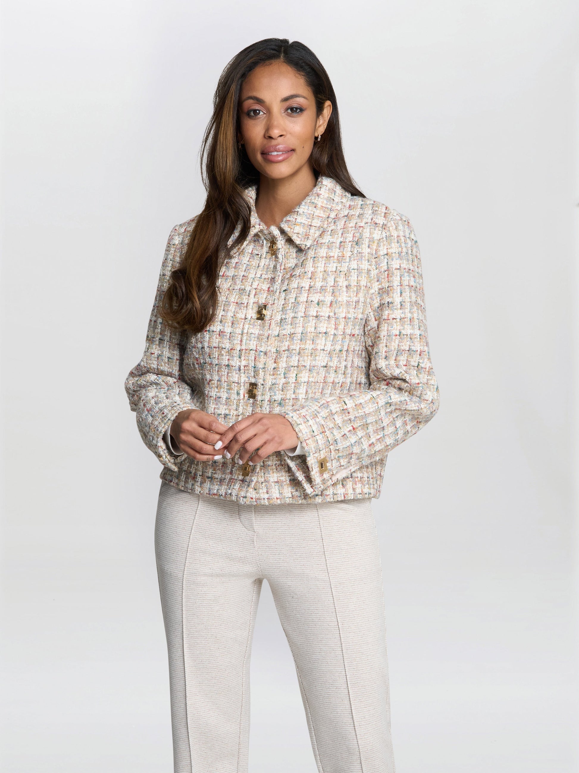  Ami Textured Tweed Jacket
