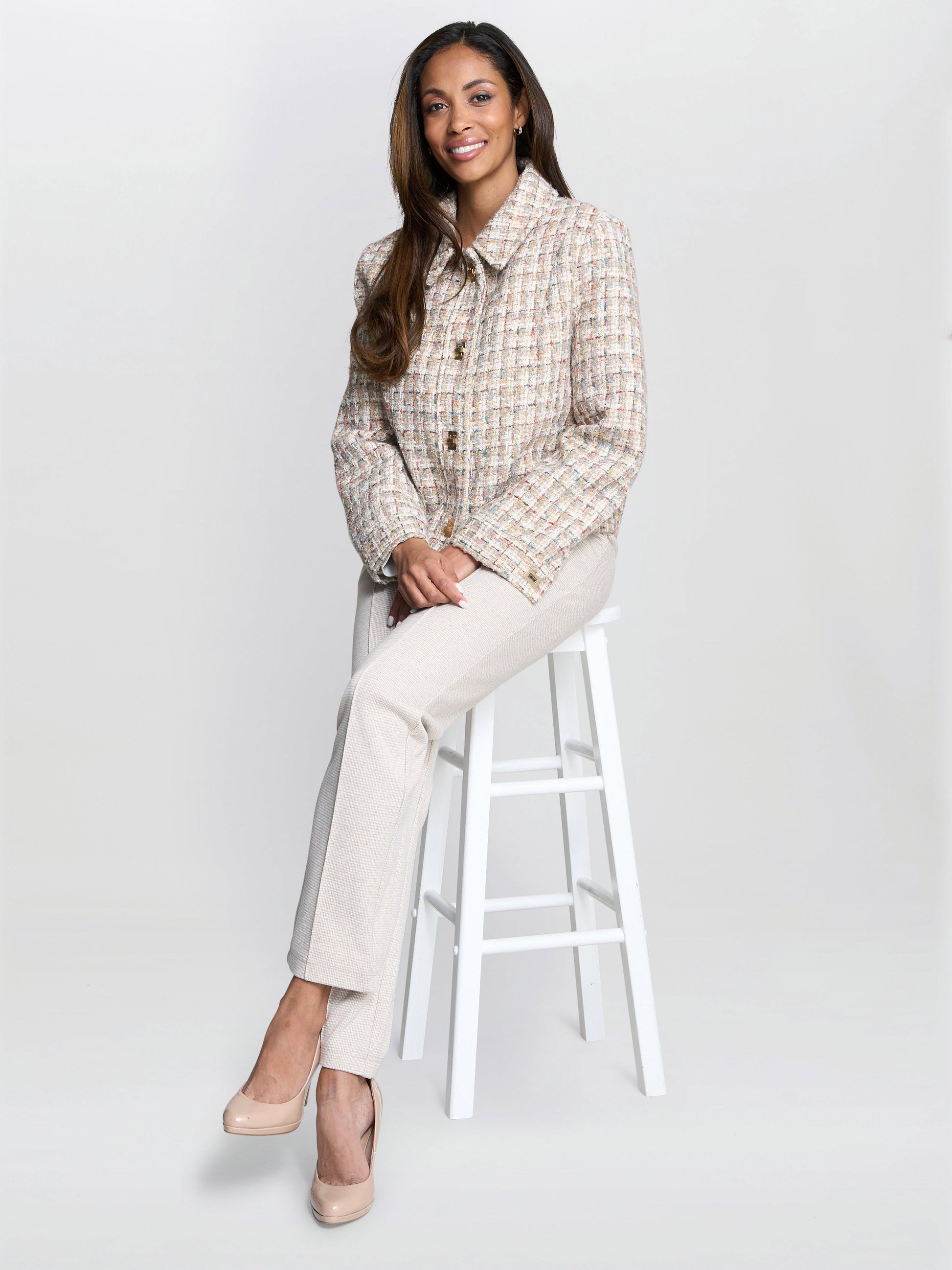  Ami Textured Tweed Jacket