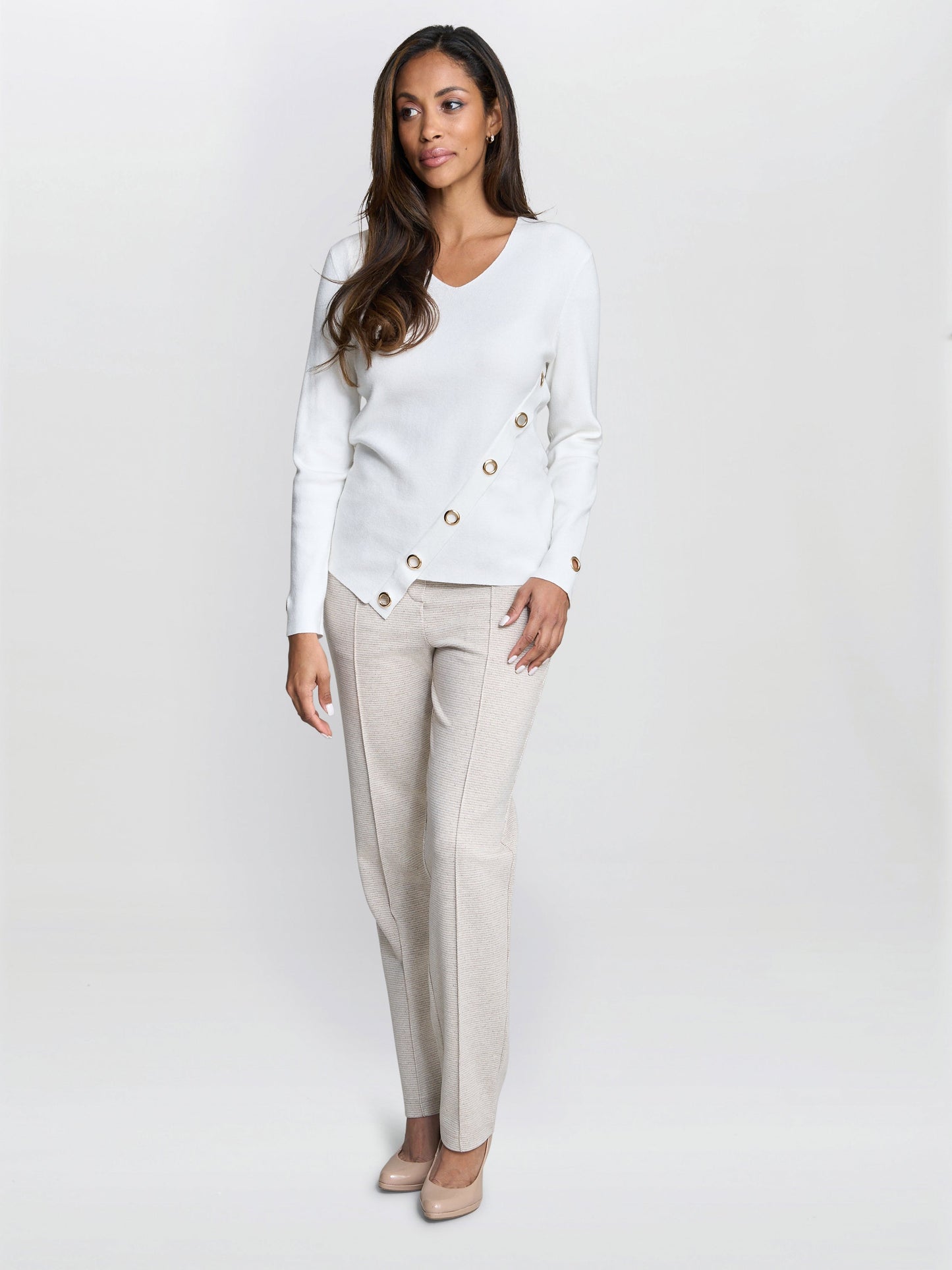  Anabella Button Detail Sweater