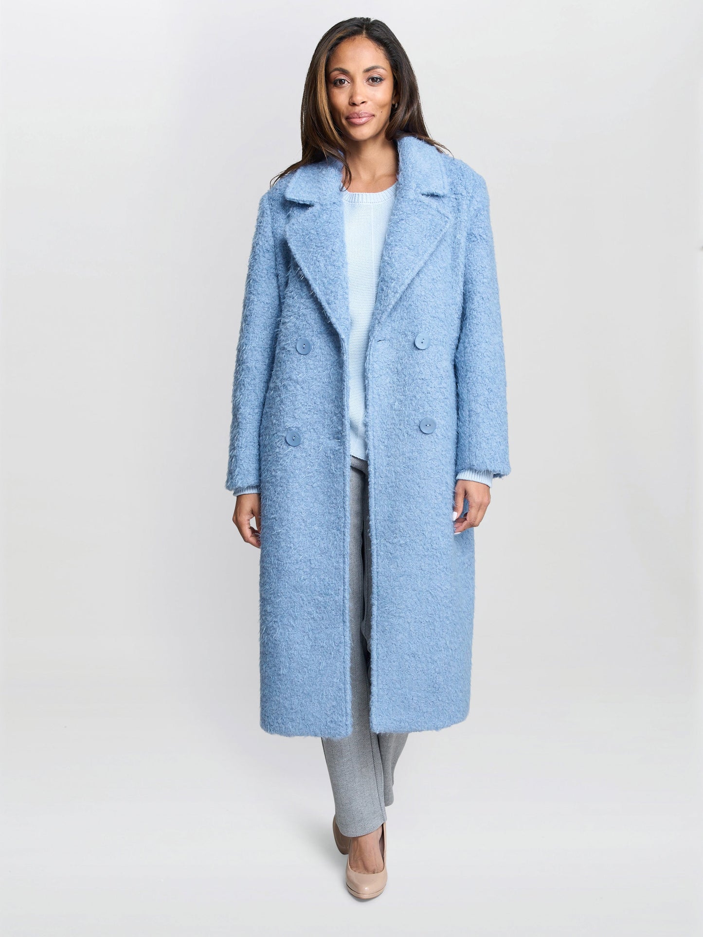  Angel Textured Longline Coat