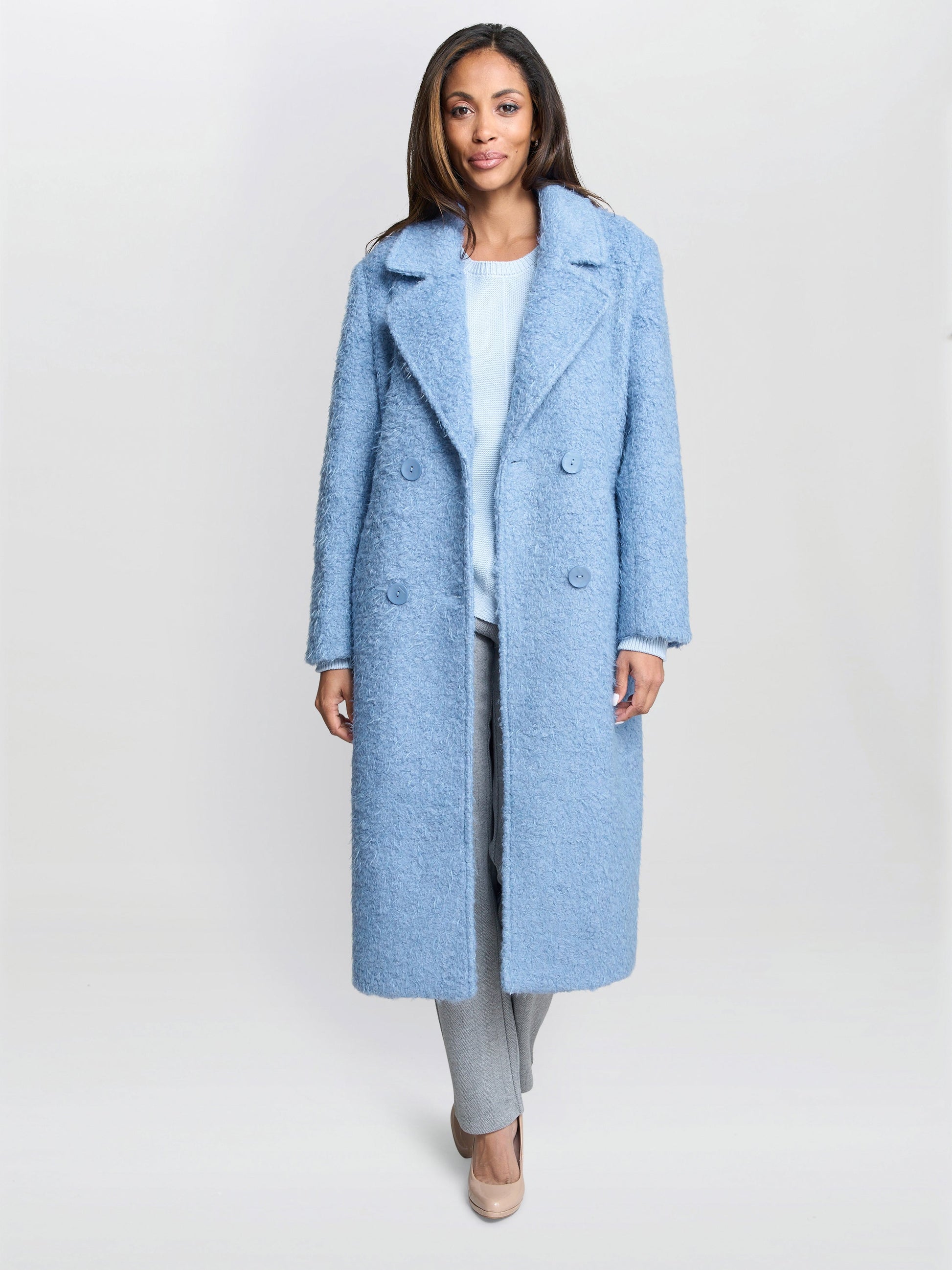  Angel Textured Longline Coat