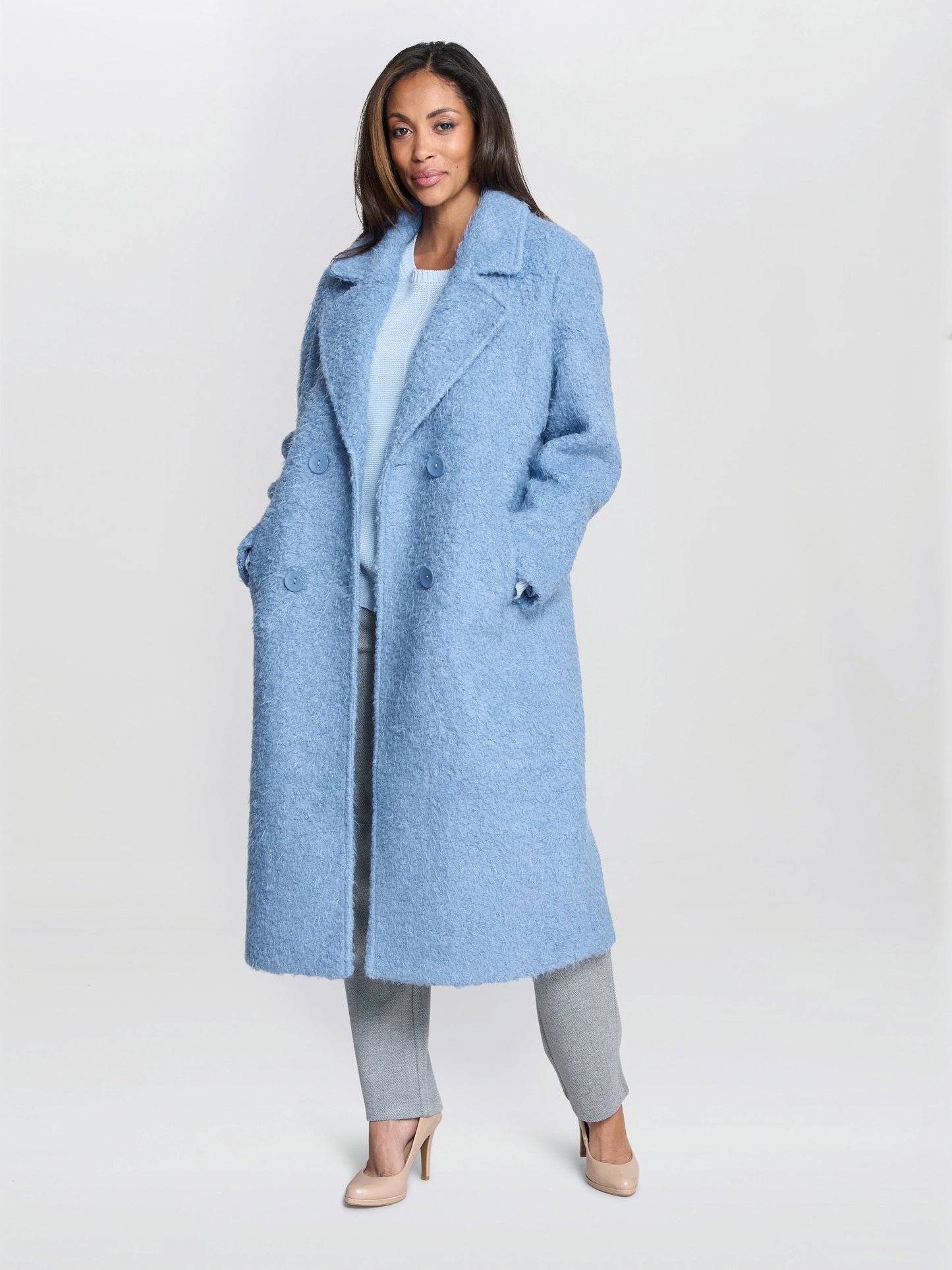  Angel Textured Longline Coat