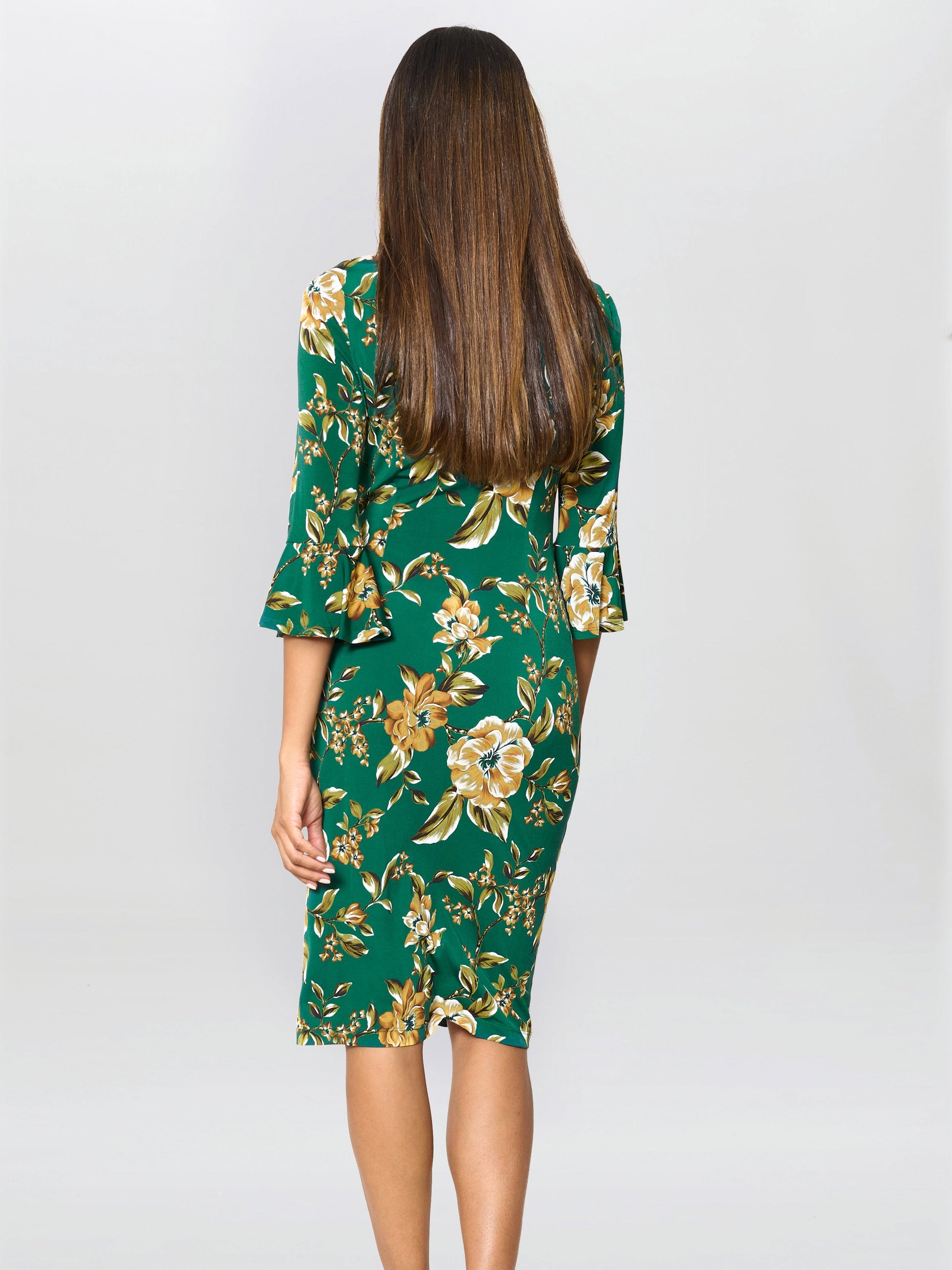  Yasmine Green Floral Dress