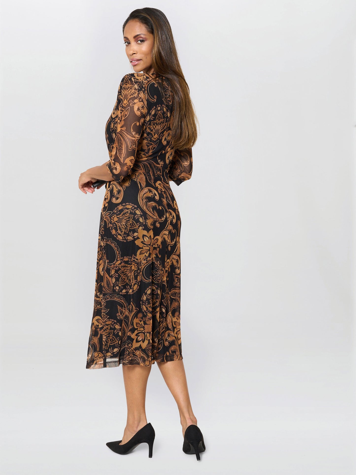  Yvette Burnt Bronze Midi Dress