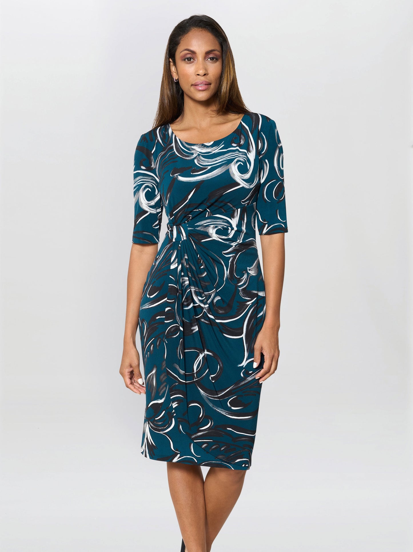  Yvonne Printed Jersey Dress