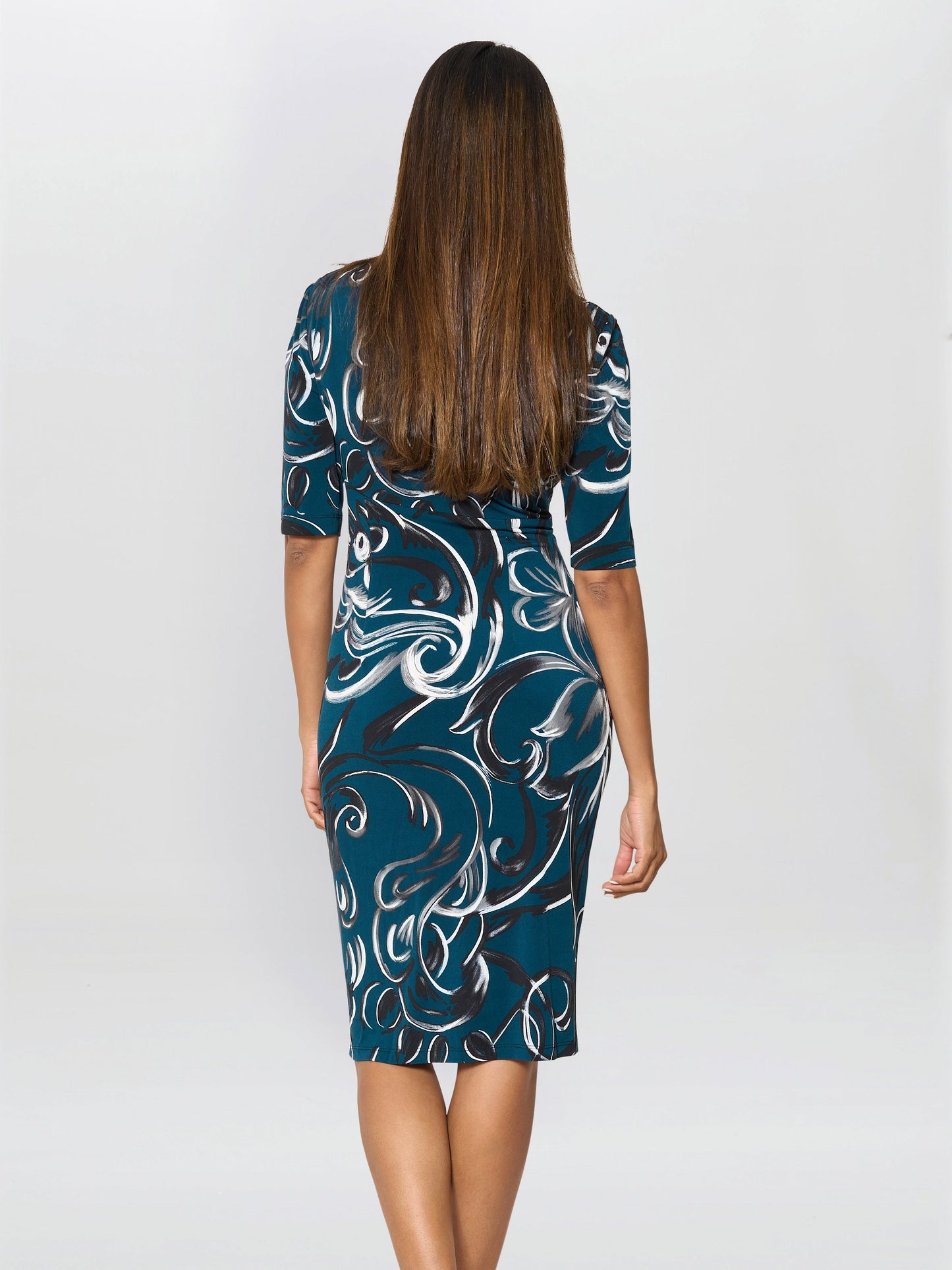  Yvonne Printed Jersey Dress
