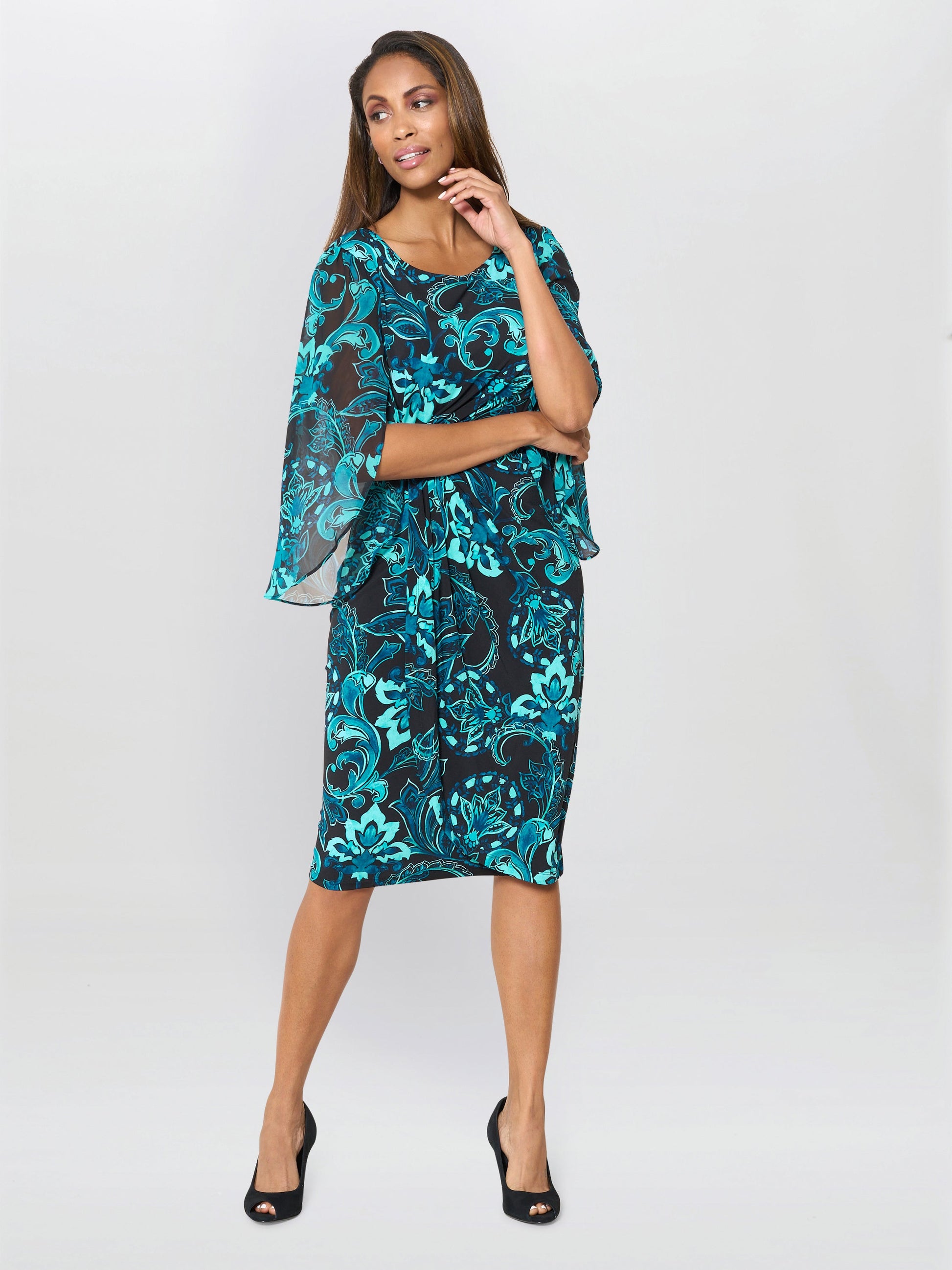  Zelda Draped Jersey Dress
