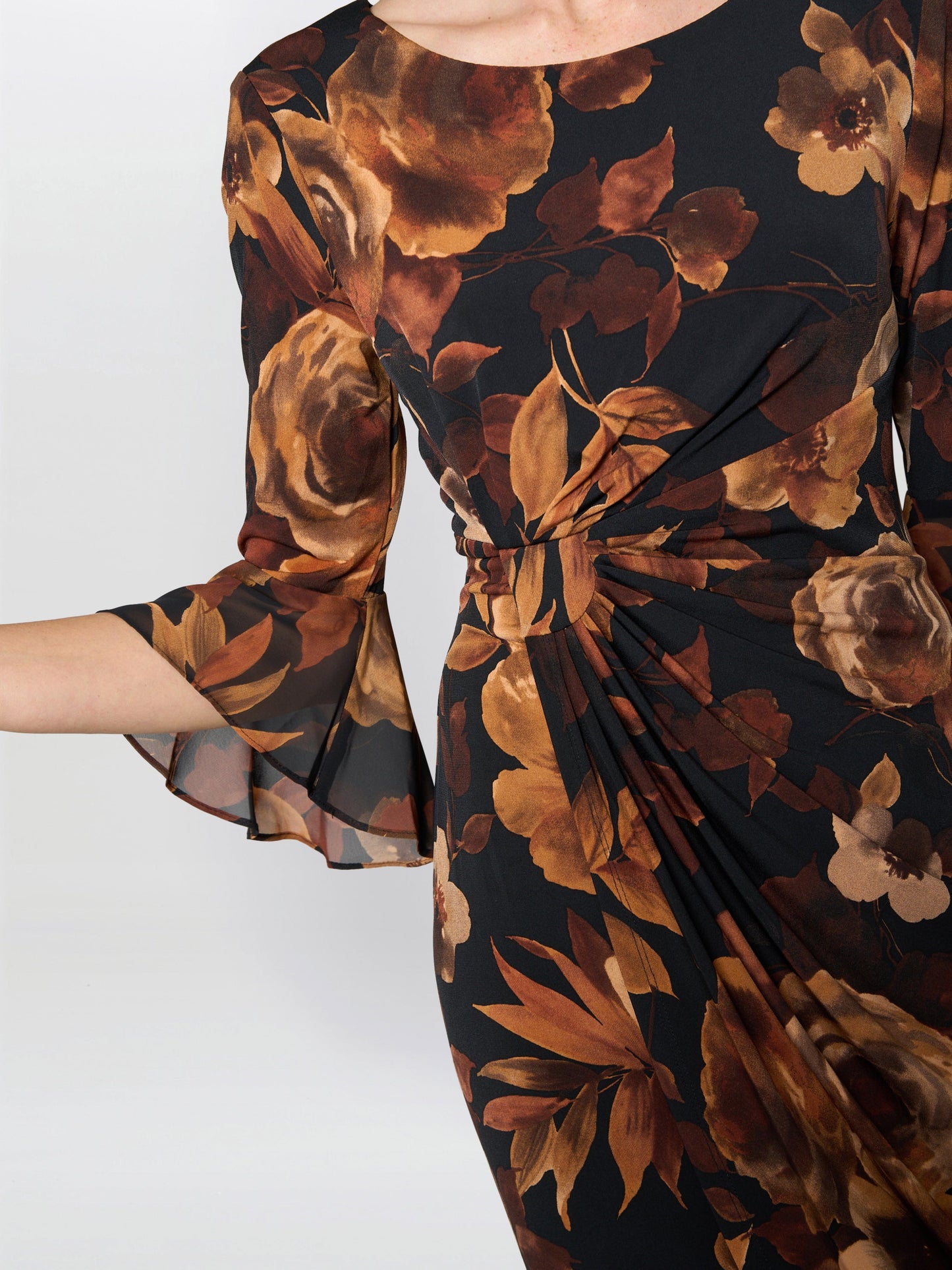 Abi Rust Floral Print Dress