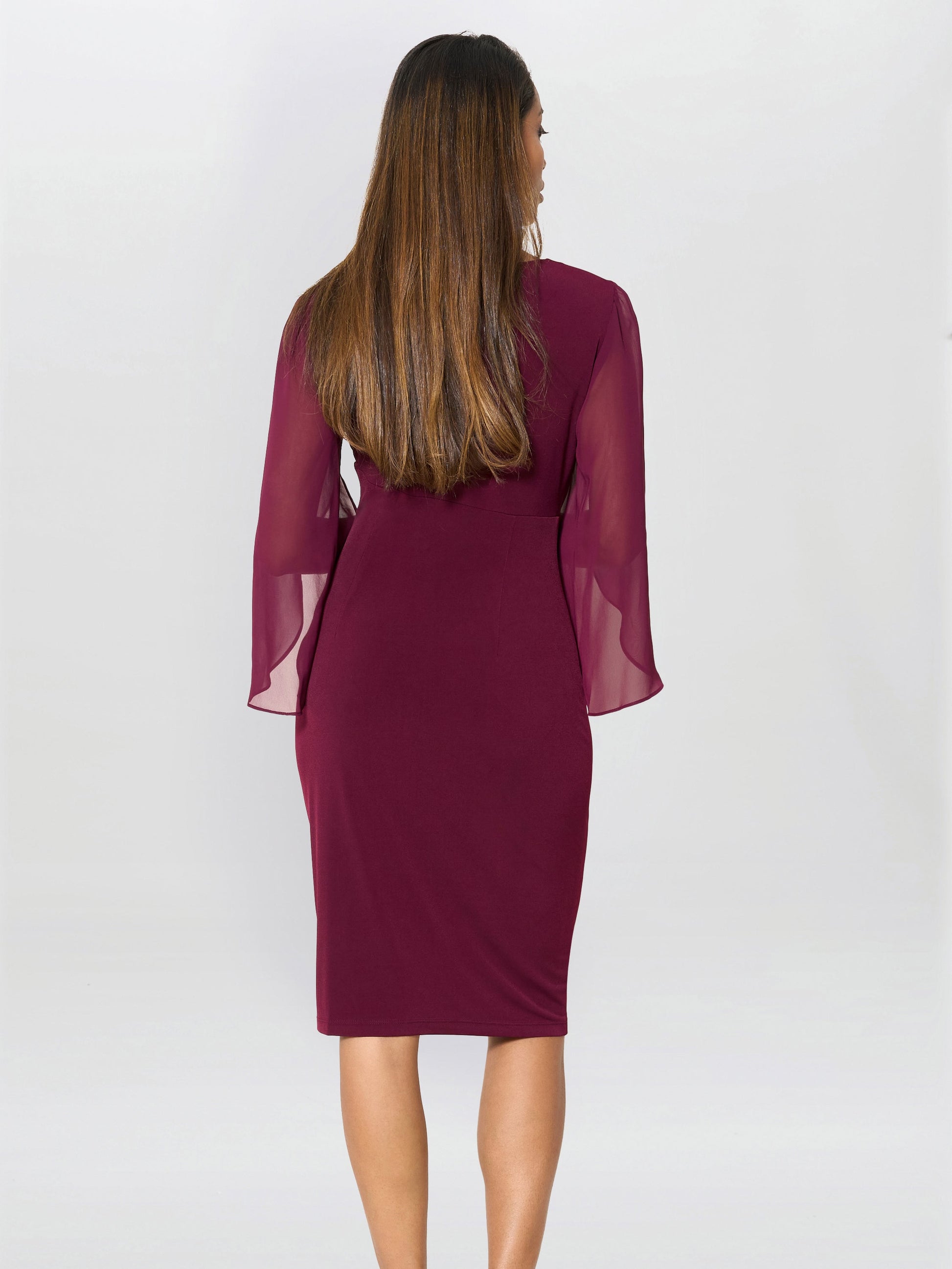  Ryder Jersey And Chiffon Wrap Dress